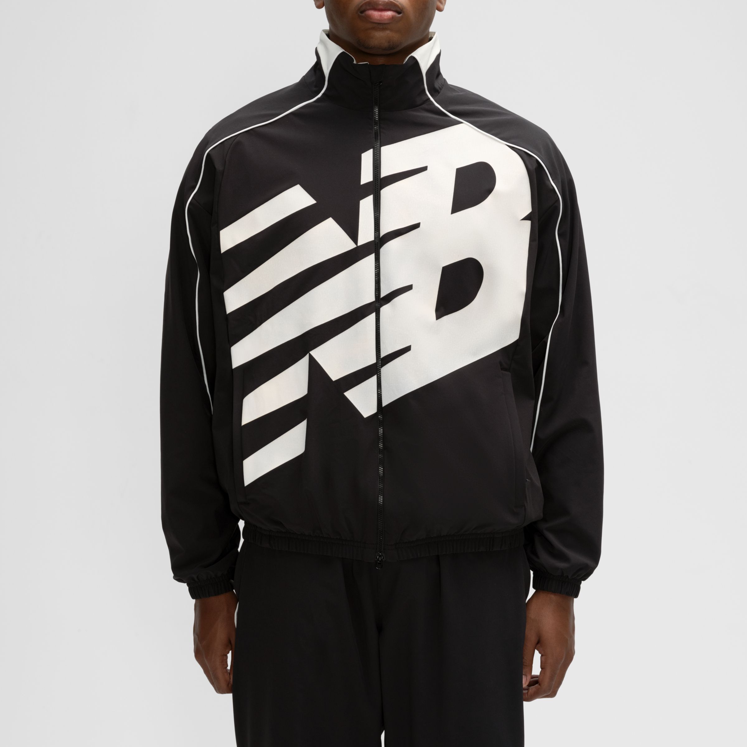 Basketball Oversized Print Woven Jacket