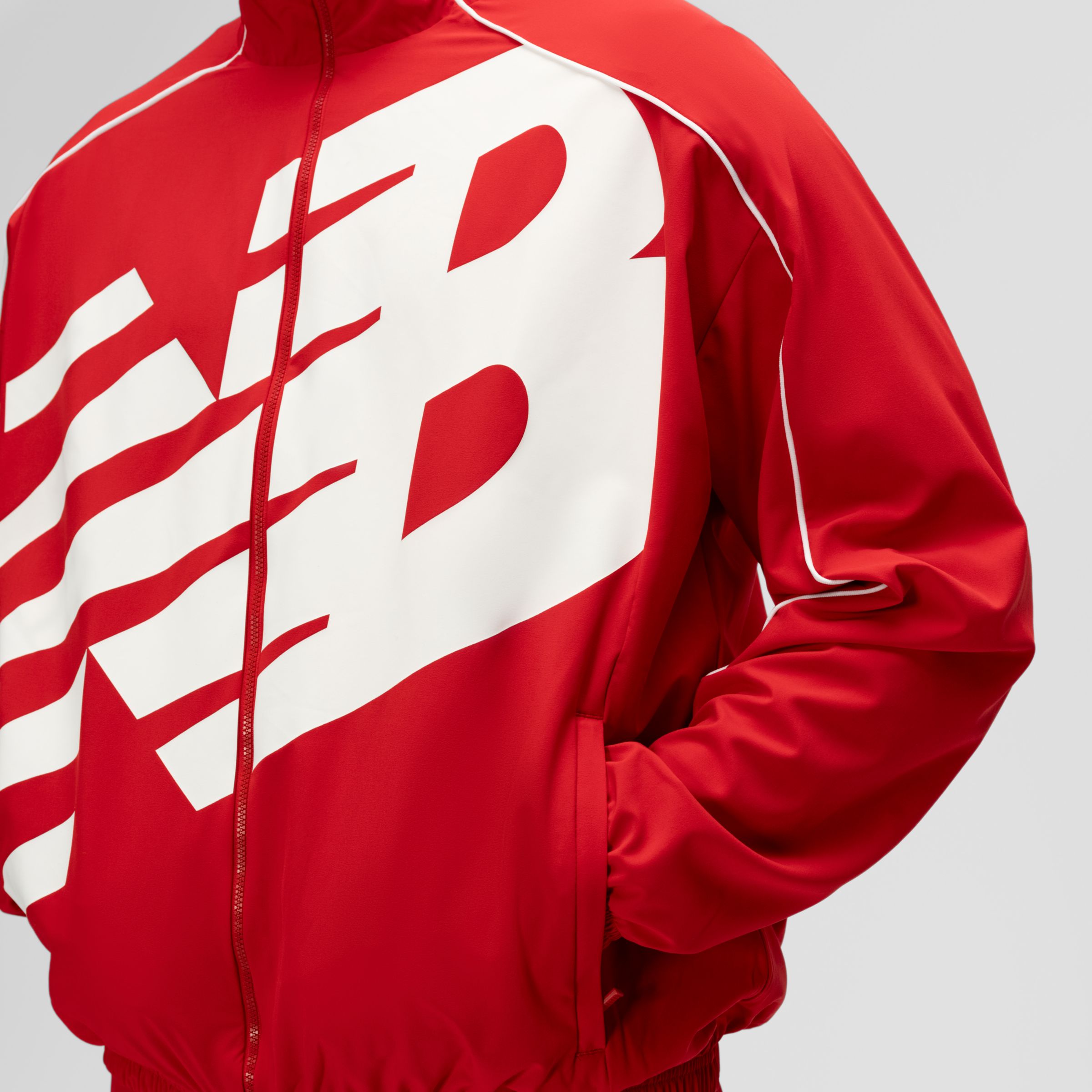 Basketball Oversized Print Woven Jacket