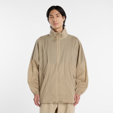 NB GREY Mid Length Jacket, STONEWARE with Brown, MJ61Z5G9SOT