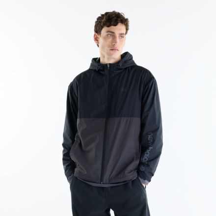 ウーブントラックジャケット 裏トリコット起毛, BLACK, MJ6237NQBK