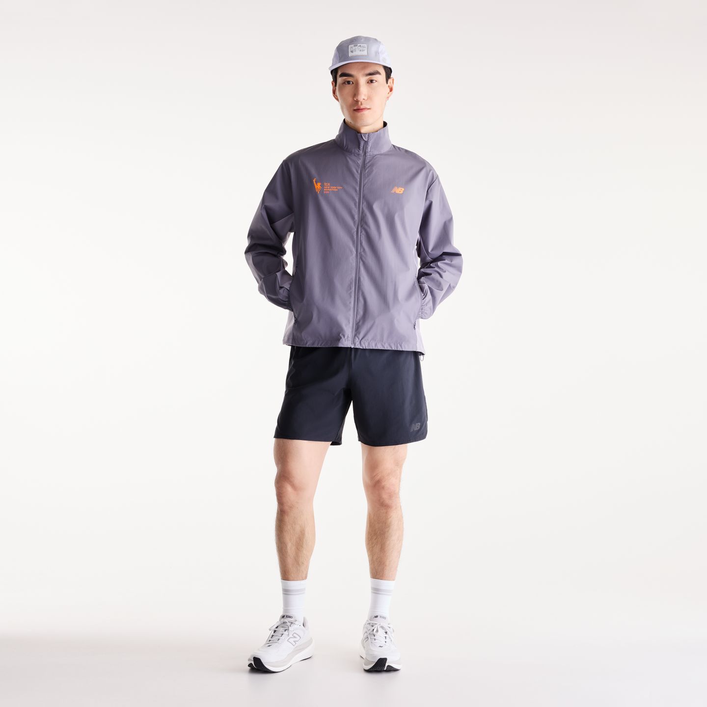 Мужская куртка New Balance NYC Marathon Fast Days, цвет: Серый — фото 2