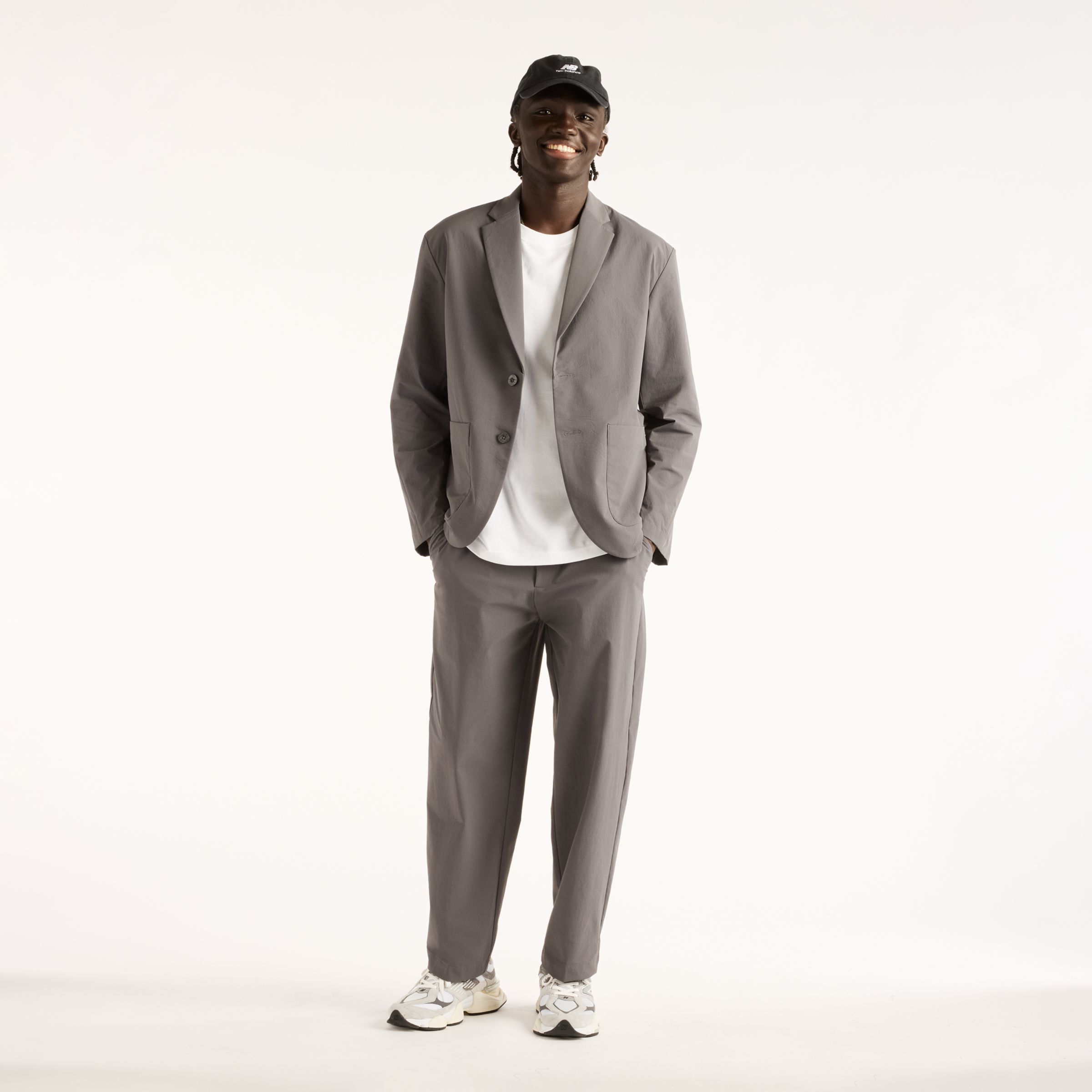 New Balance NB GREY Nylon Single Jacket, MJ6289HQMGT