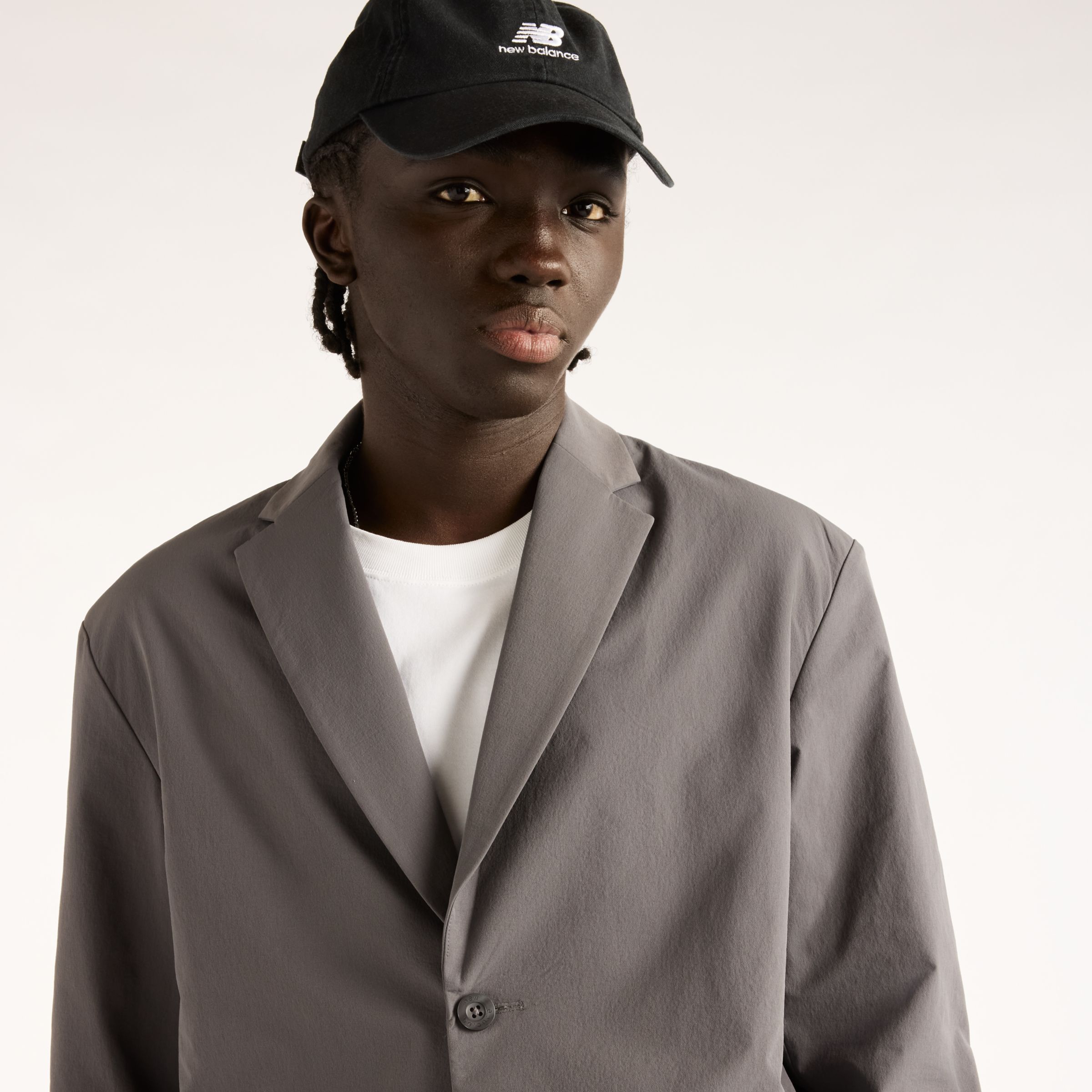 New Balance NB GREY Nylon Single Jacket, MJ6289HQMGT
