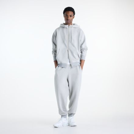 NB GREY フルジップフーディジャケット(オーバーサイズ), Athletic Grey Heather, MJ62G29MAGT