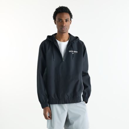 Sport Linear Graphic Woven Jacket, BLACK, MJ62N69MBK
