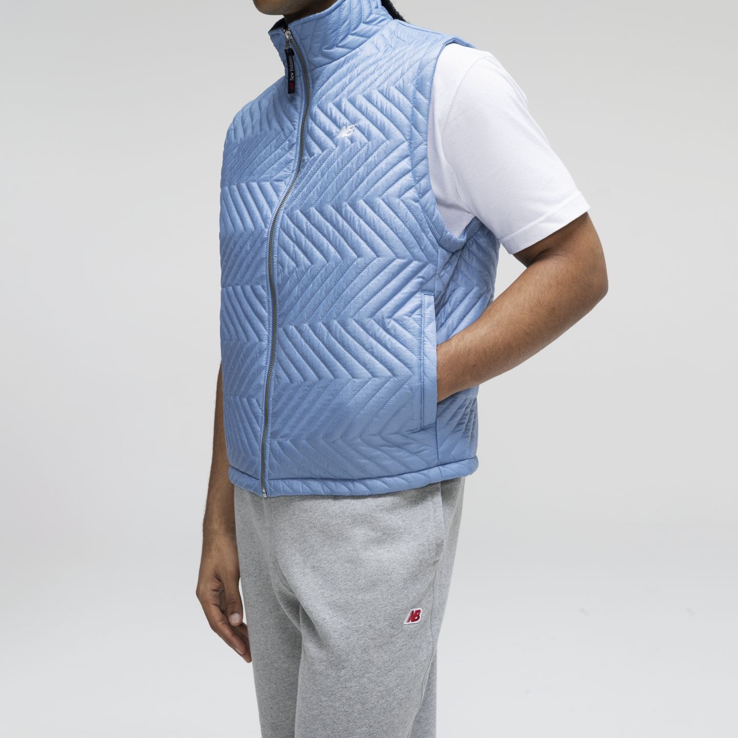 Мужской жилет New Balance Made in USA Insulated Vest, цвет: Синий — фото 2
