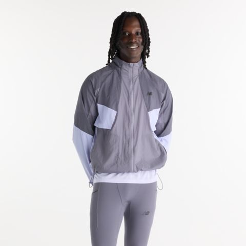 Мужская куртка New Balance Reflective RC, цвет: Серый / Фиолетовый
