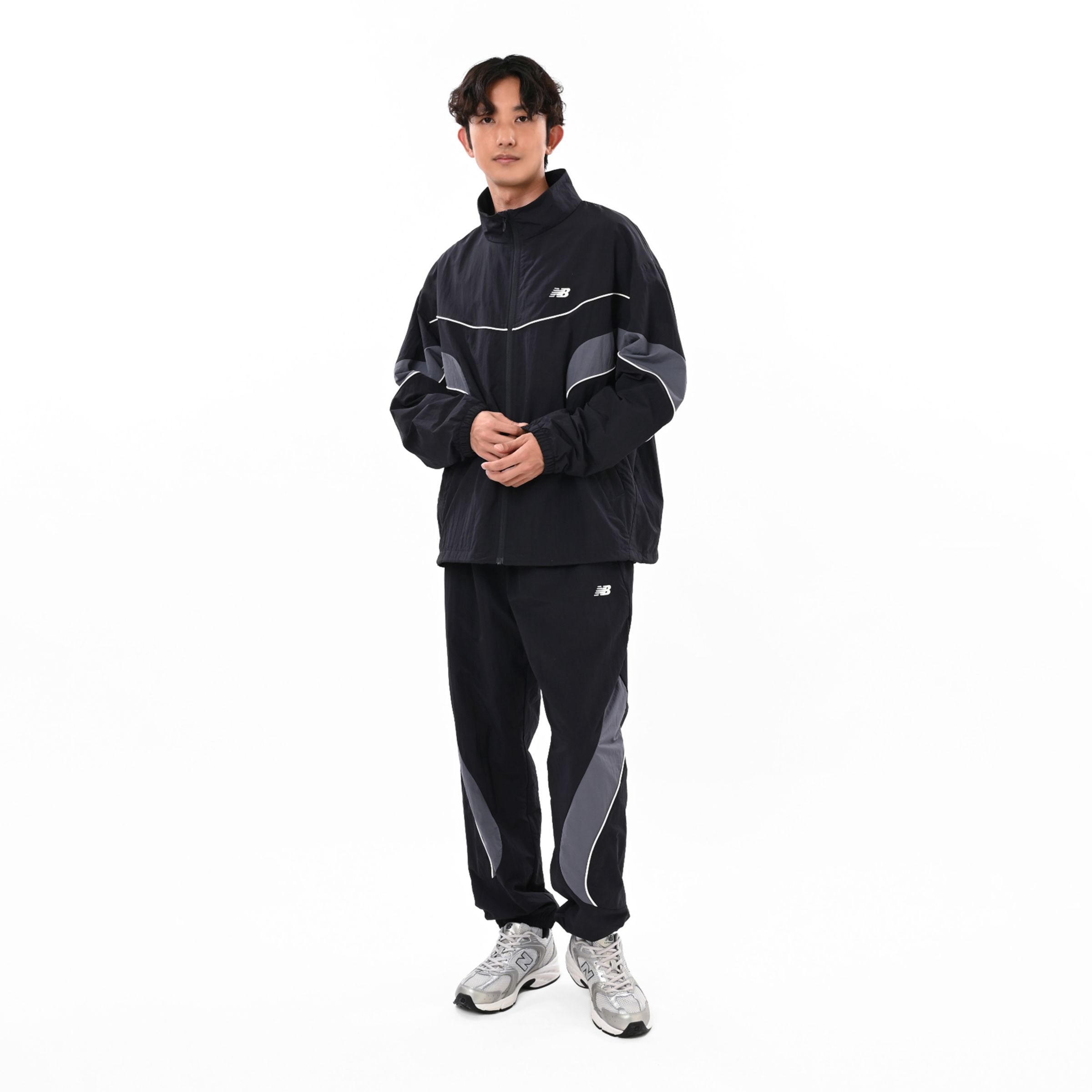 New Balance メンズタスランナイロンウーブンジャケット, MJ62X8K0DRN