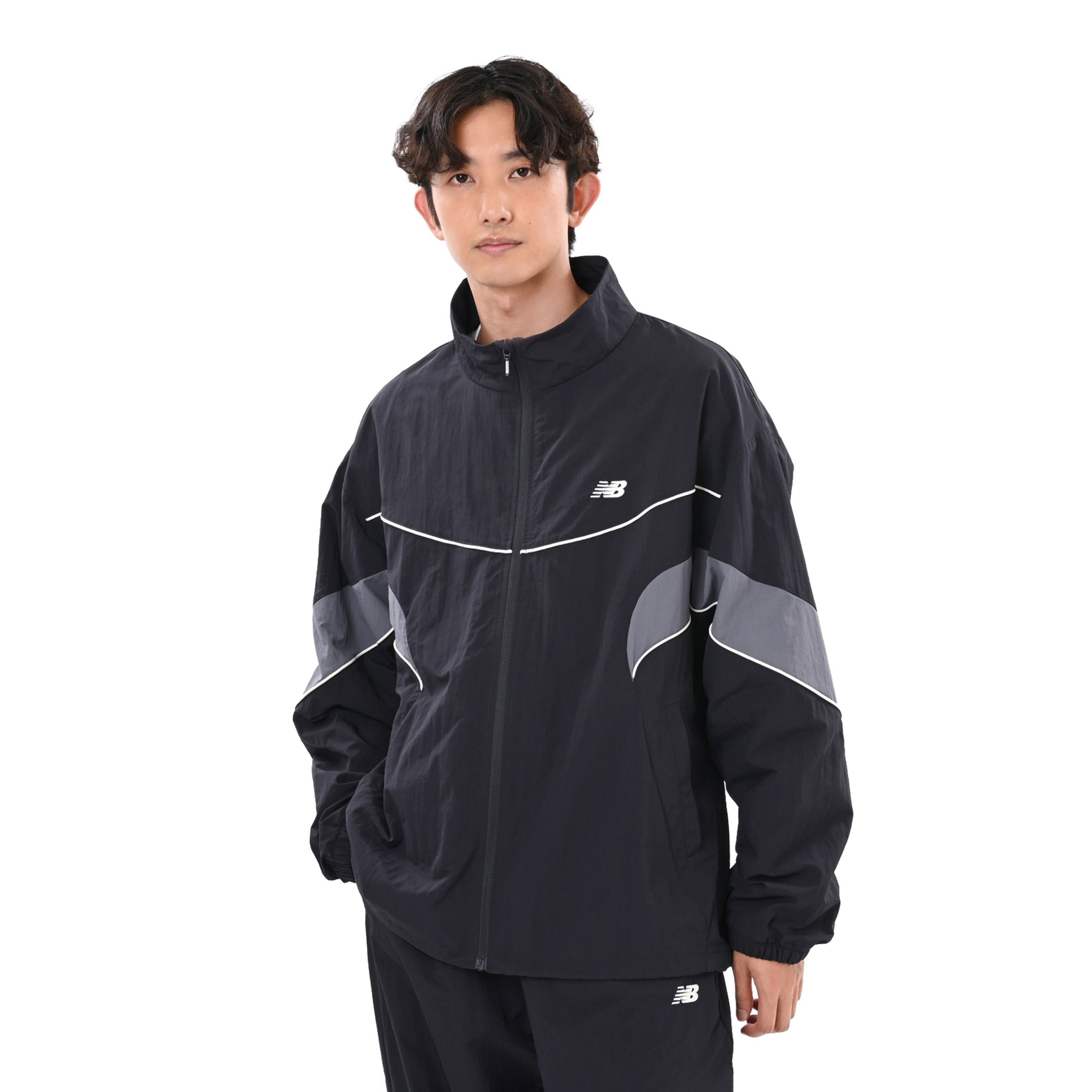 New Balance メンズタスランナイロンウーブンジャケット, MJ62X8K0DRN