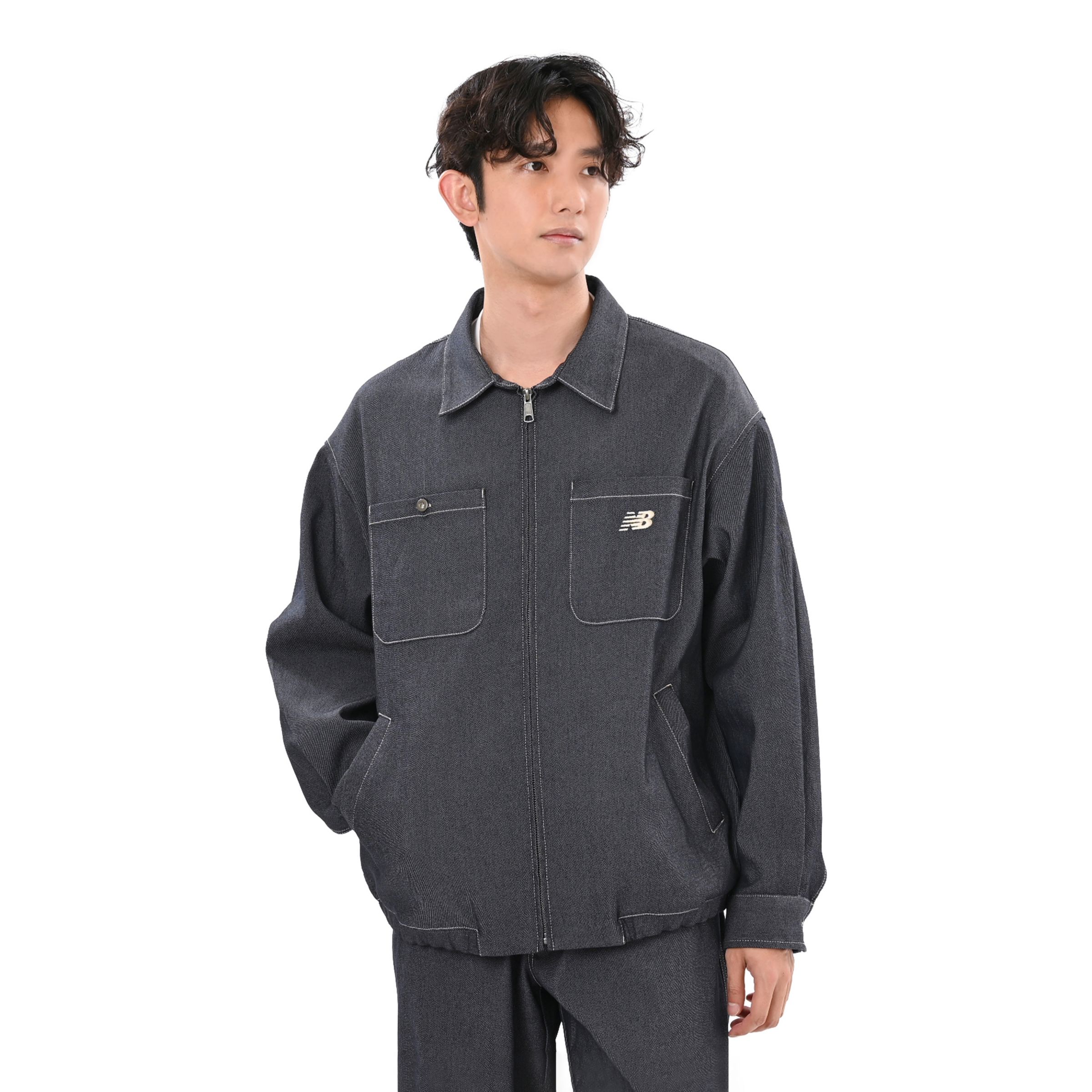 New Balance リジッドデニムライクジャケット, MJ62Y30ANNY