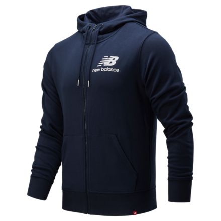 New Balance Essentials Stacked Logo Full Zip Hoodie, MJ91549ECL