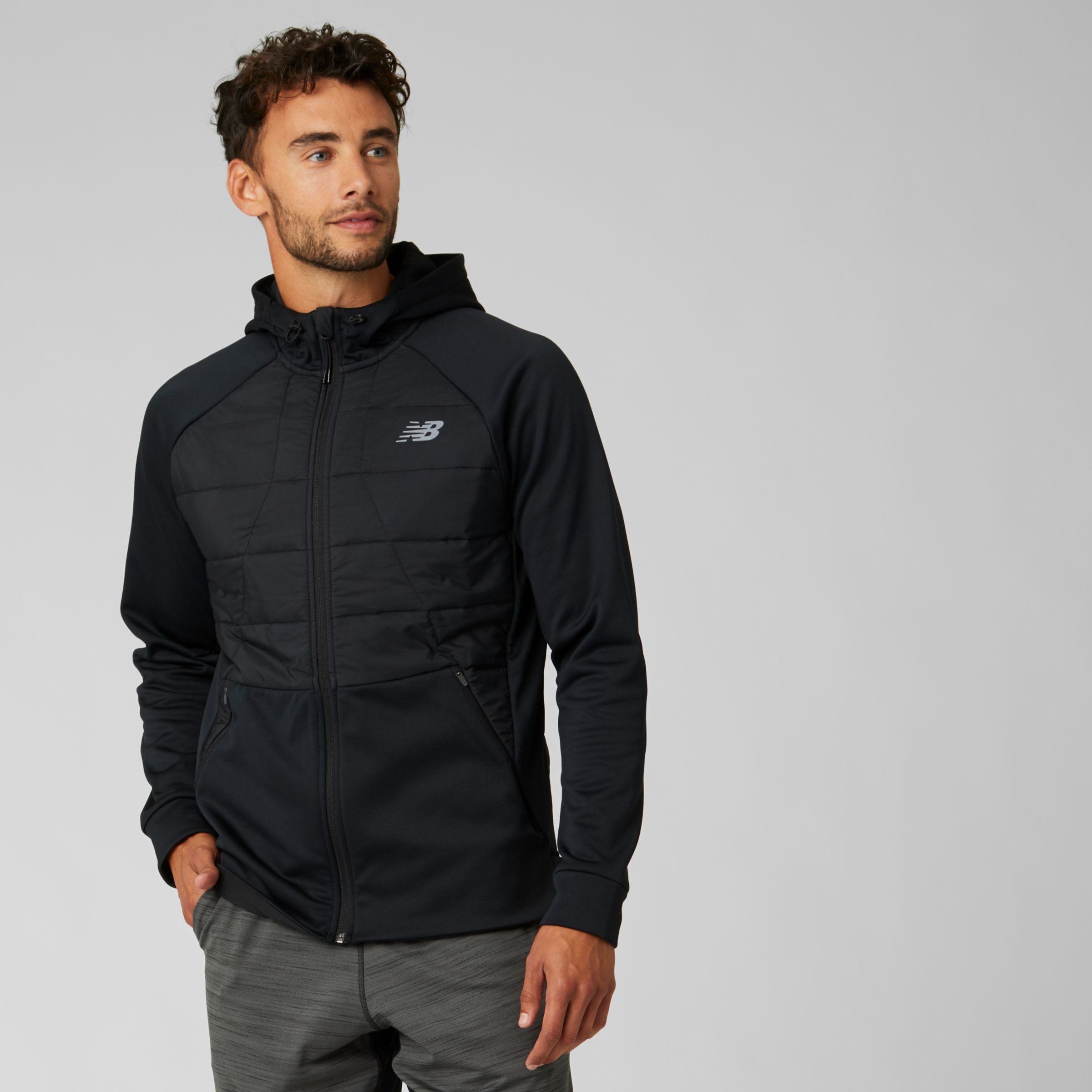 new balance long padded jacket