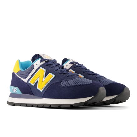 New balance 574 yellow cheap and blue