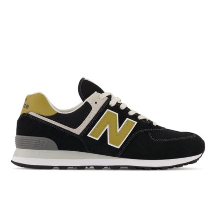 New balance 574 hotsell black yellow