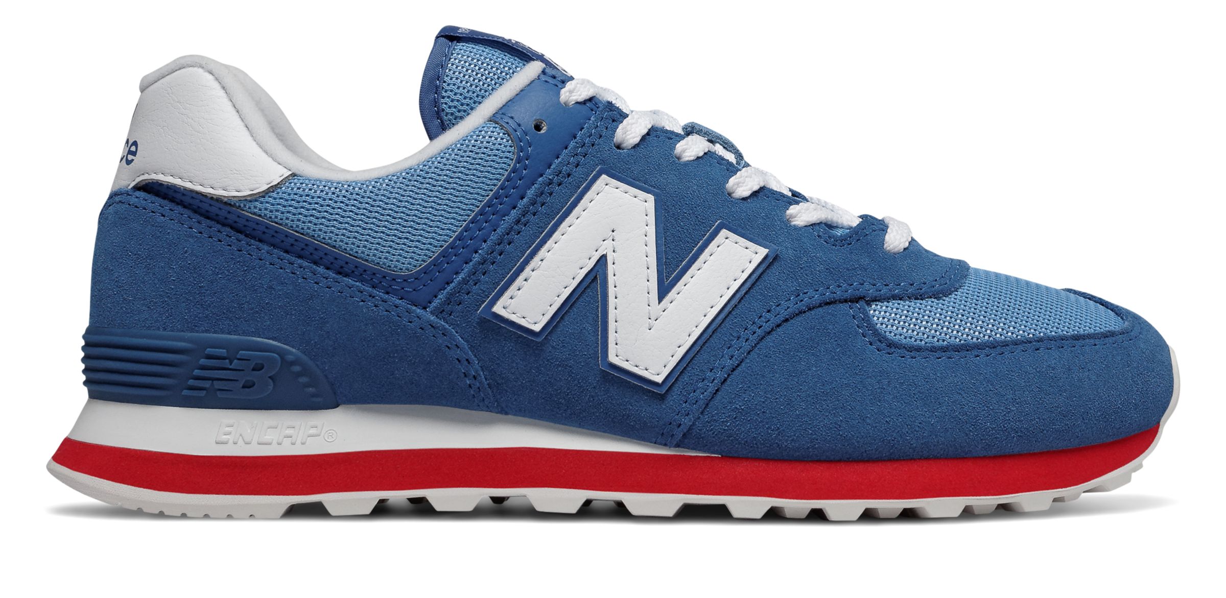 new balance 574 blue with red