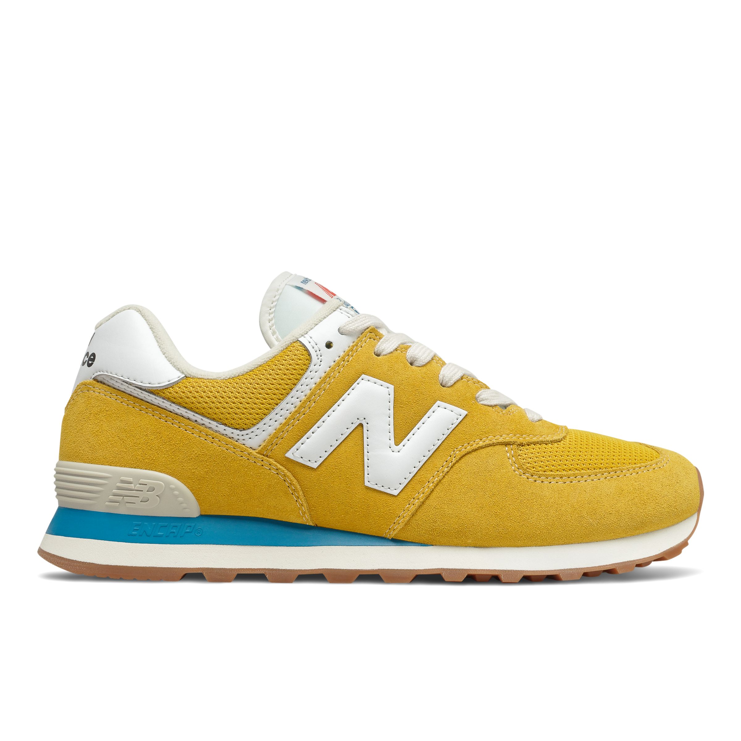 new balance 574 yellow mens