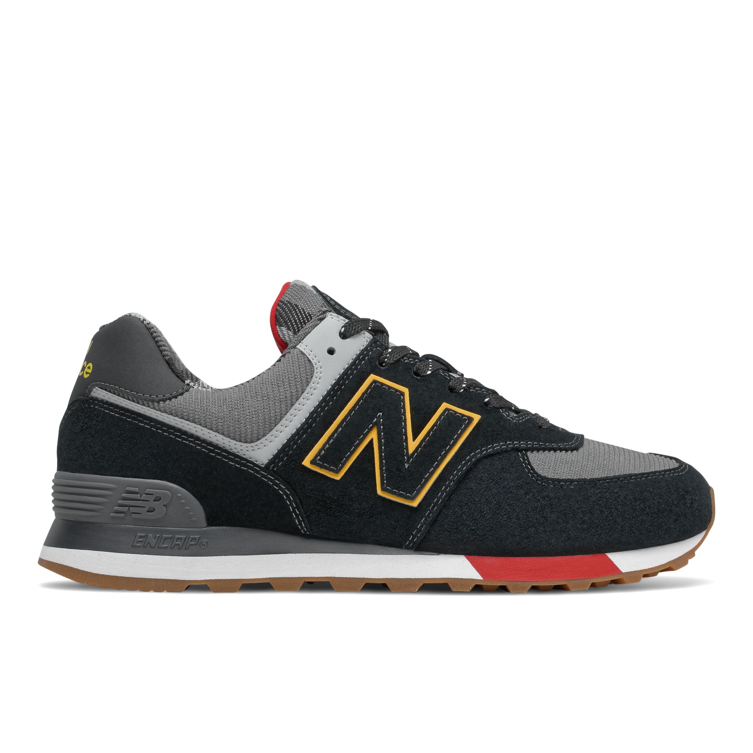 New Balance Herren 574 - Schwarz/Rot, Schwarz/Rot - ML574HMJ