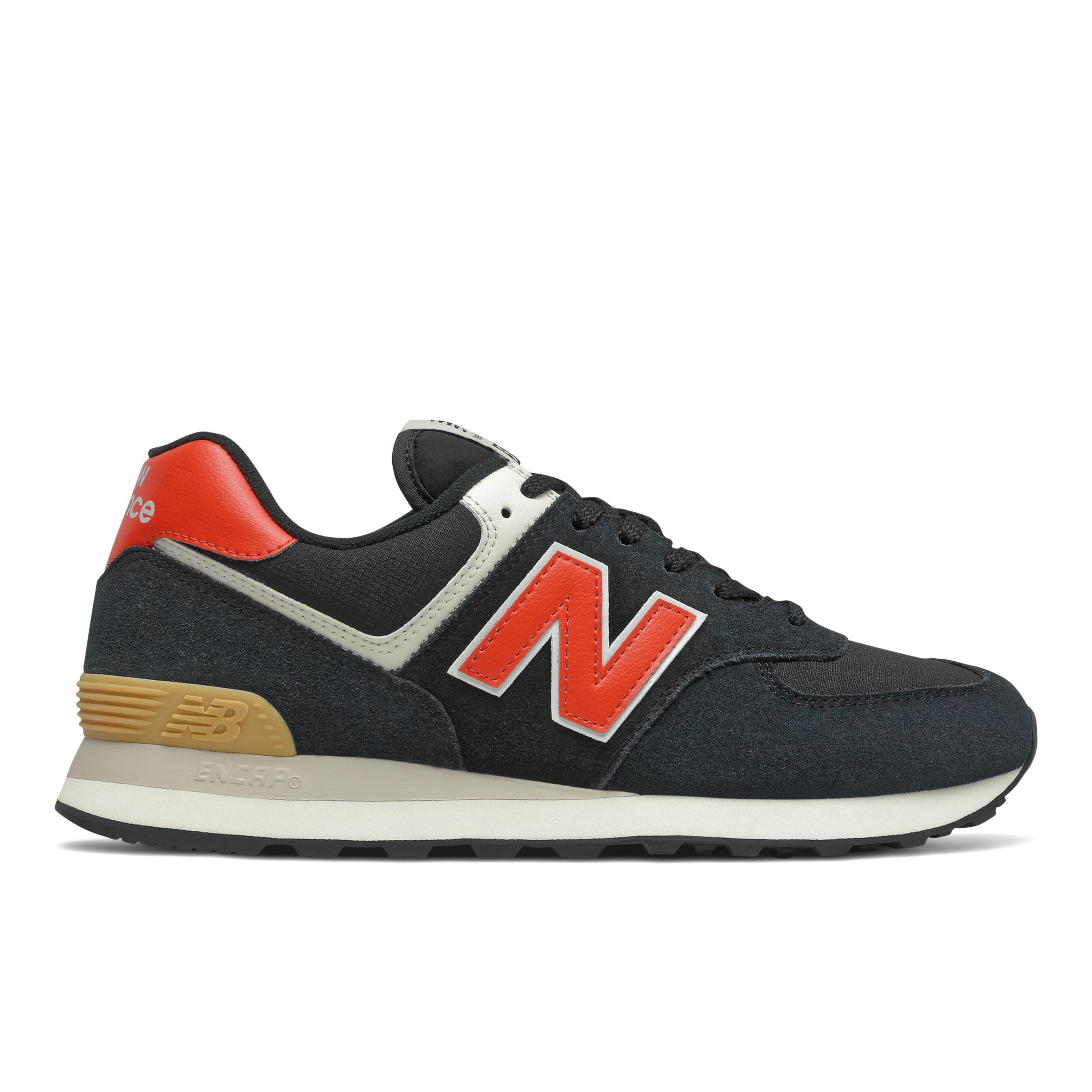 new balance 574 black orange