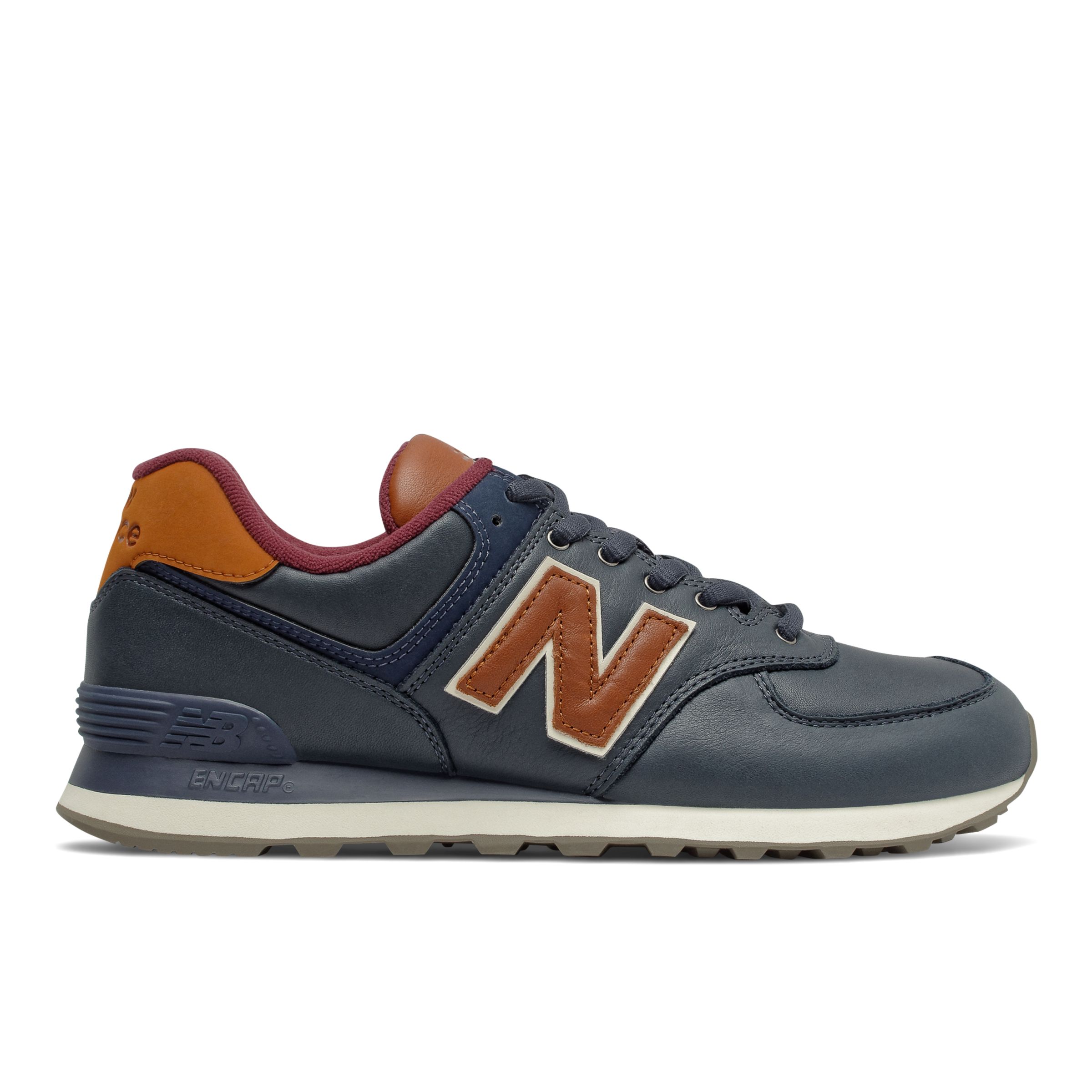 New Balance Unisex 574 in Azul, Leather, Tamanho 44