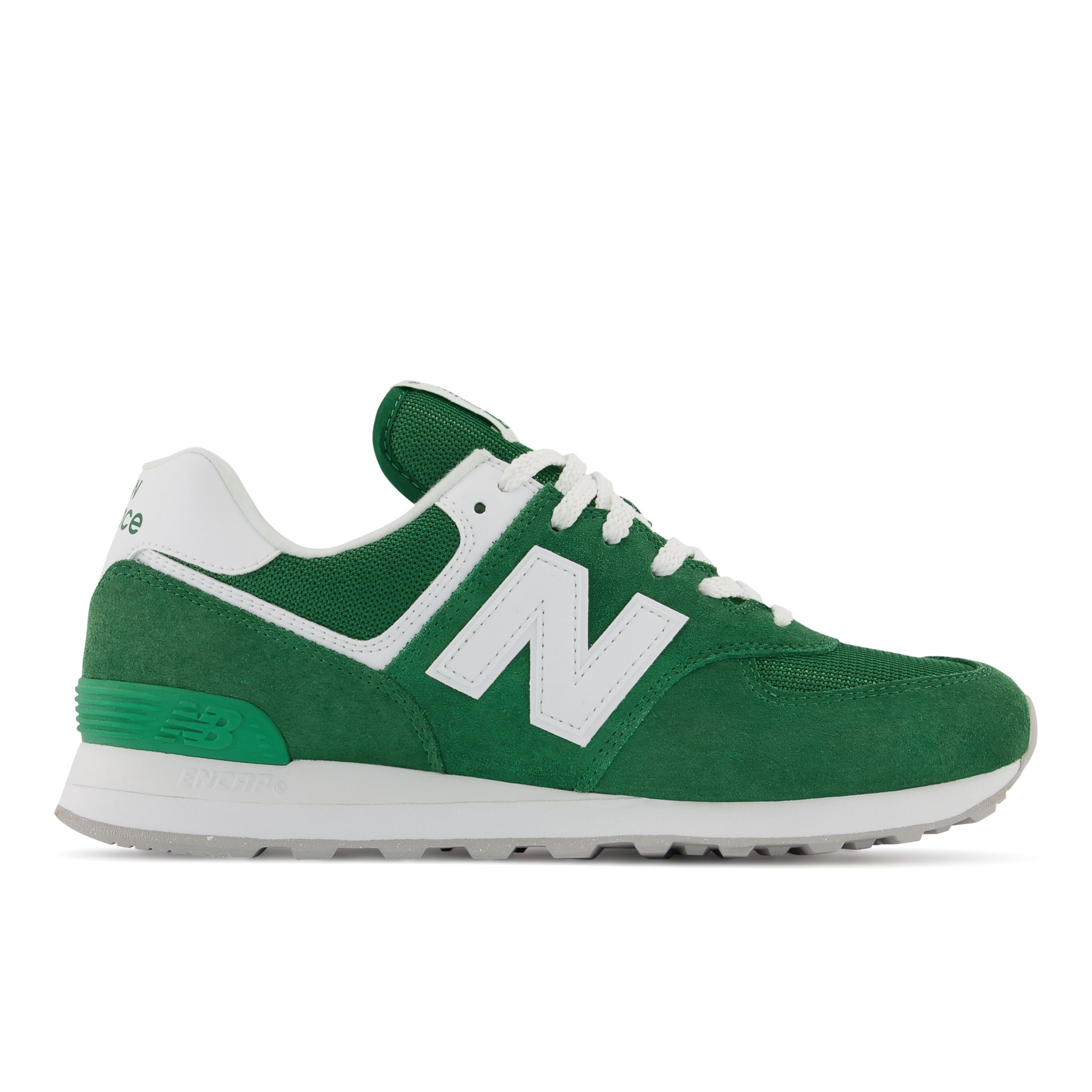 New Balance Hombre ML574 in Verde/Blanca, Leather, Talla 40.5 - ML574PG2