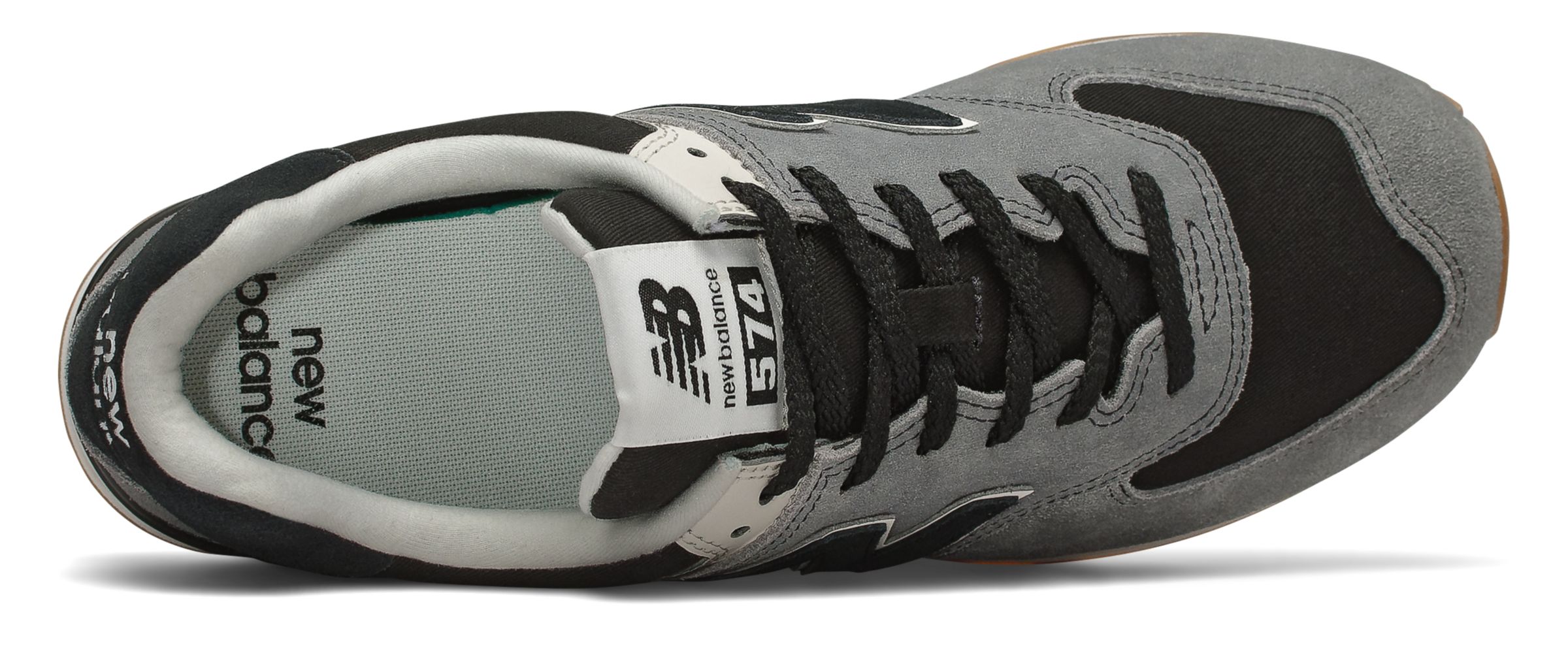 new balance 574 black with linen fog