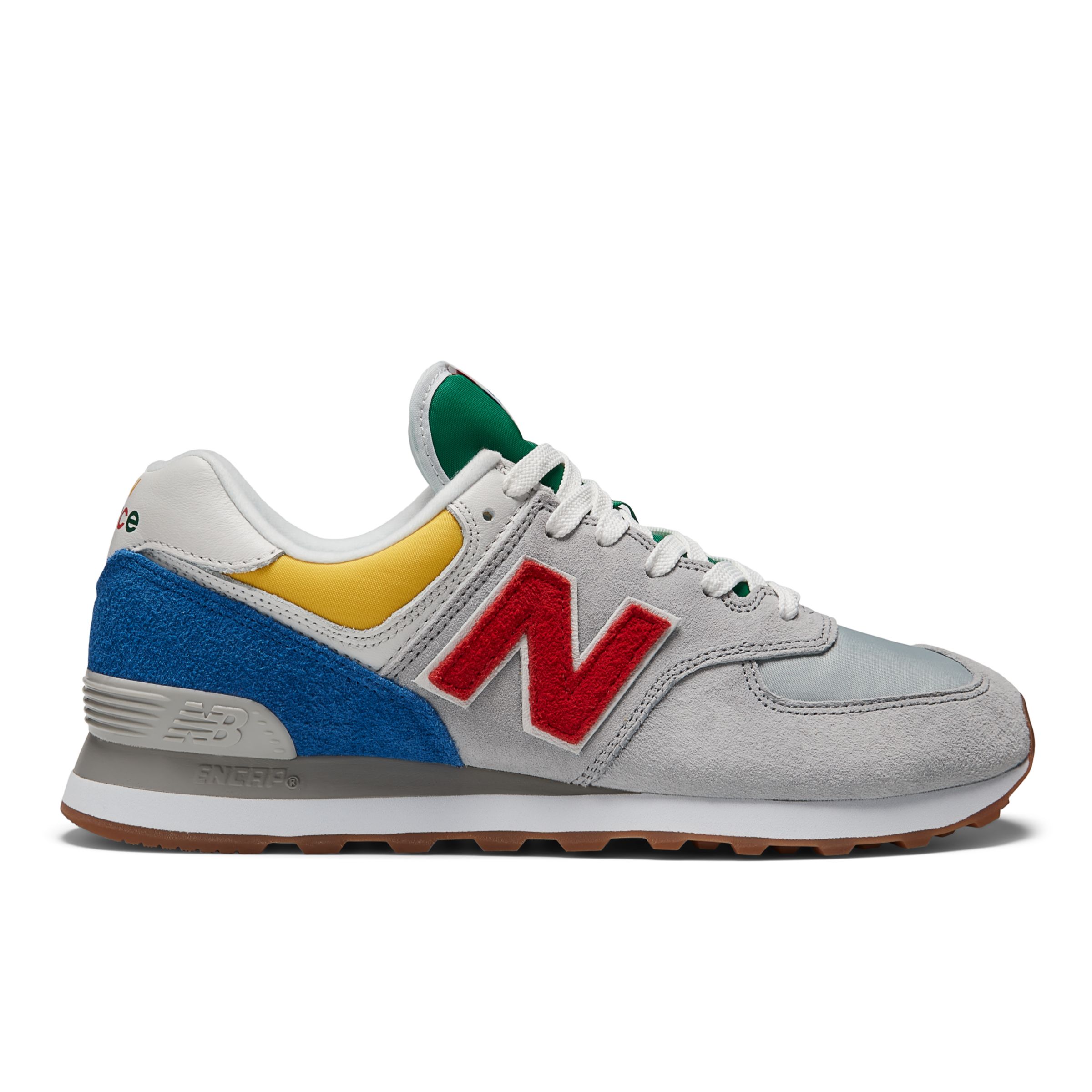 new balance men's 574 leather trainers