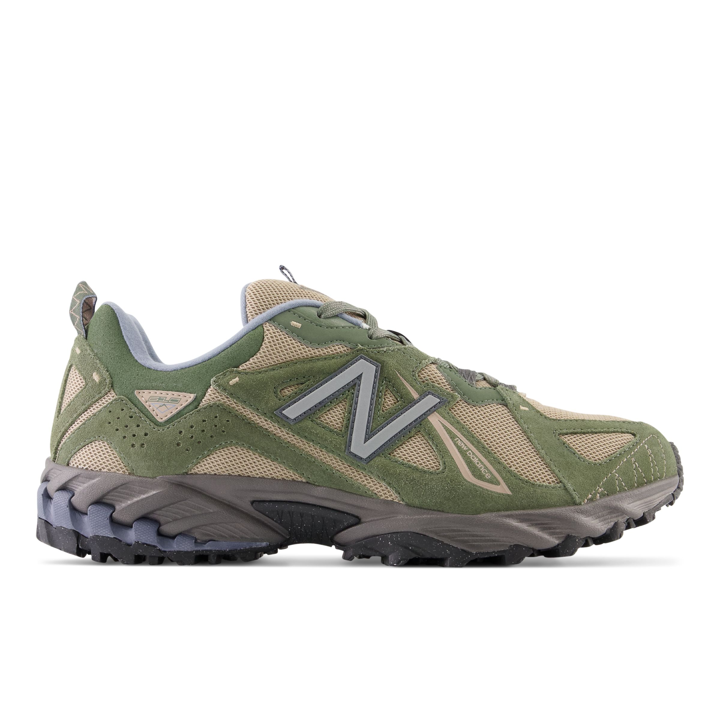 New Balance Unisex 610v1 in Green/Brown/Grey Suede/Mesh, size 4