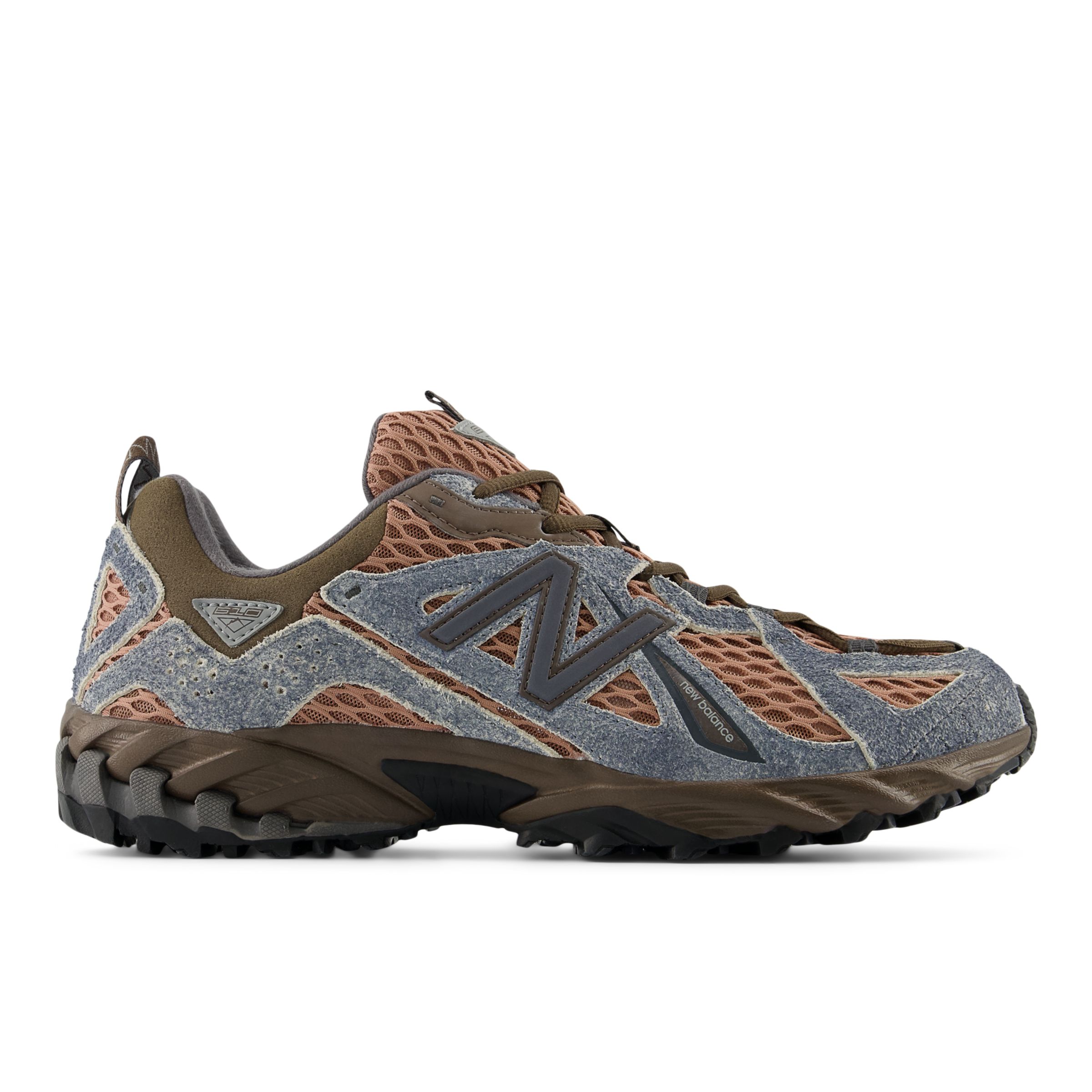 New Balance Men's 610v1 in Grey/Brown Suede/Mesh, size 5.5