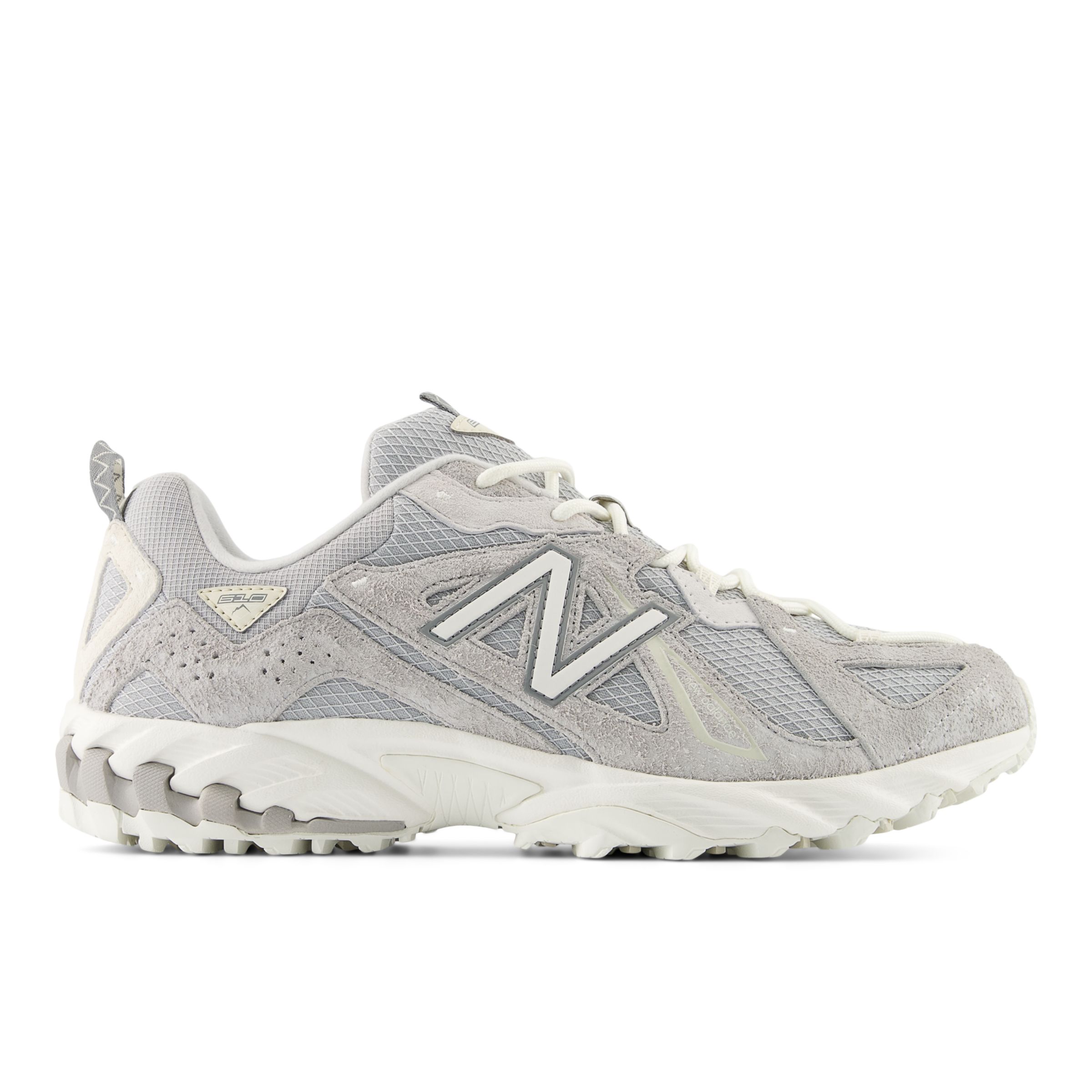 New Balance Homme 610v1 en Gris/Blanc/Marron, Suede/Mesh, Taille 37.5 Large