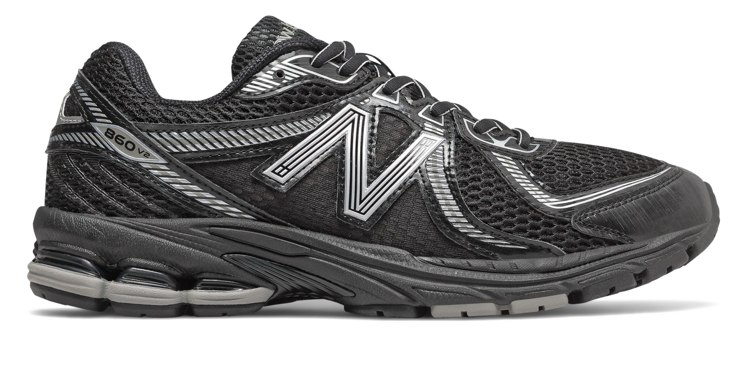 

New Balance Unisex 860v2 Black/Grey - Black/Grey