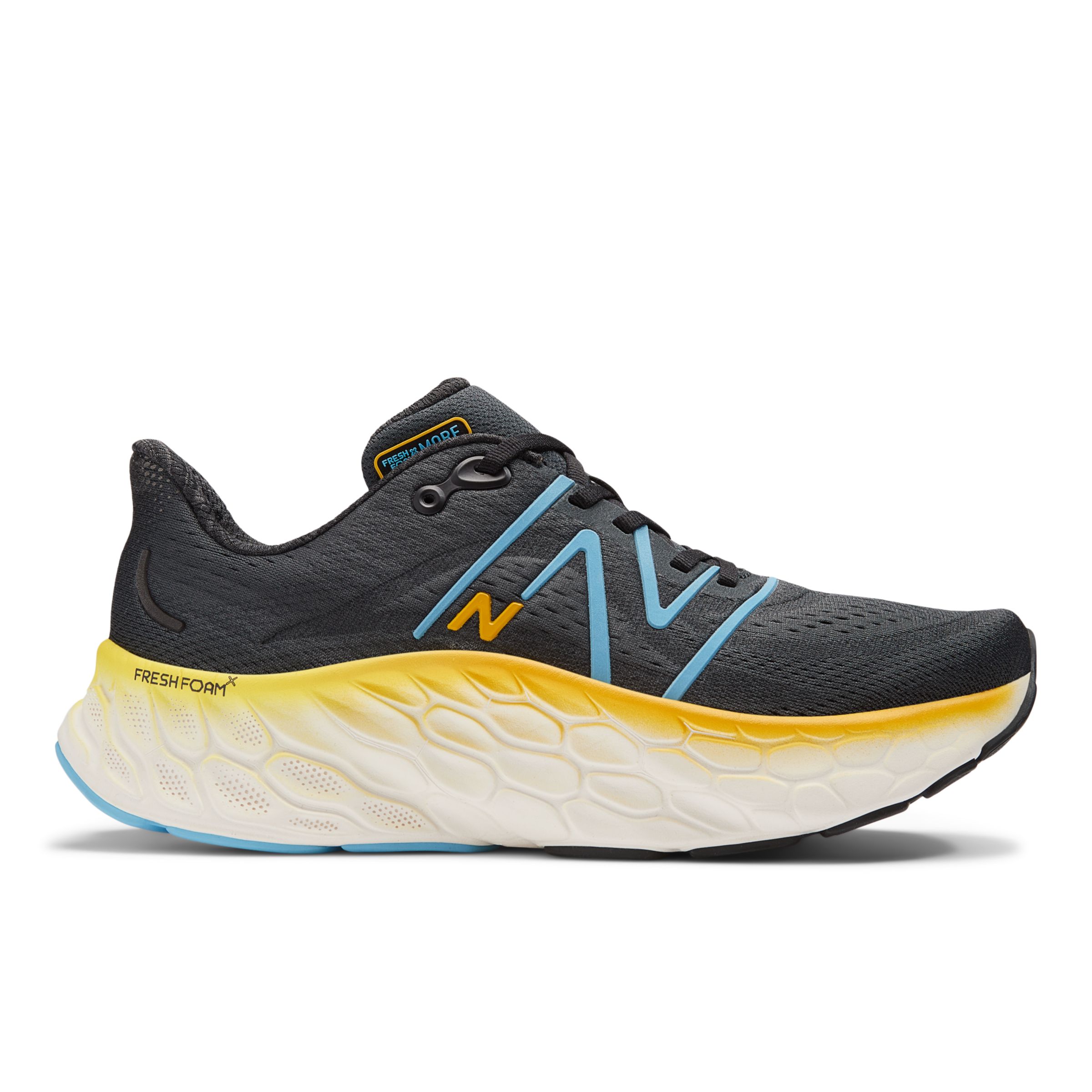 

New Balance Men's Fresh Foam X More v4 Black/Blue/Orange - Black/Blue/Orange