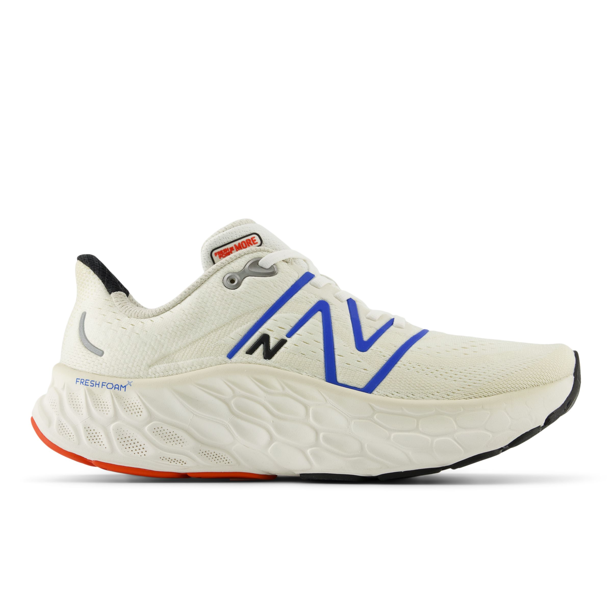 New Balance Men's Fresh Foam X More v4 in White/Blue/Black/Red Synthetic, size 10