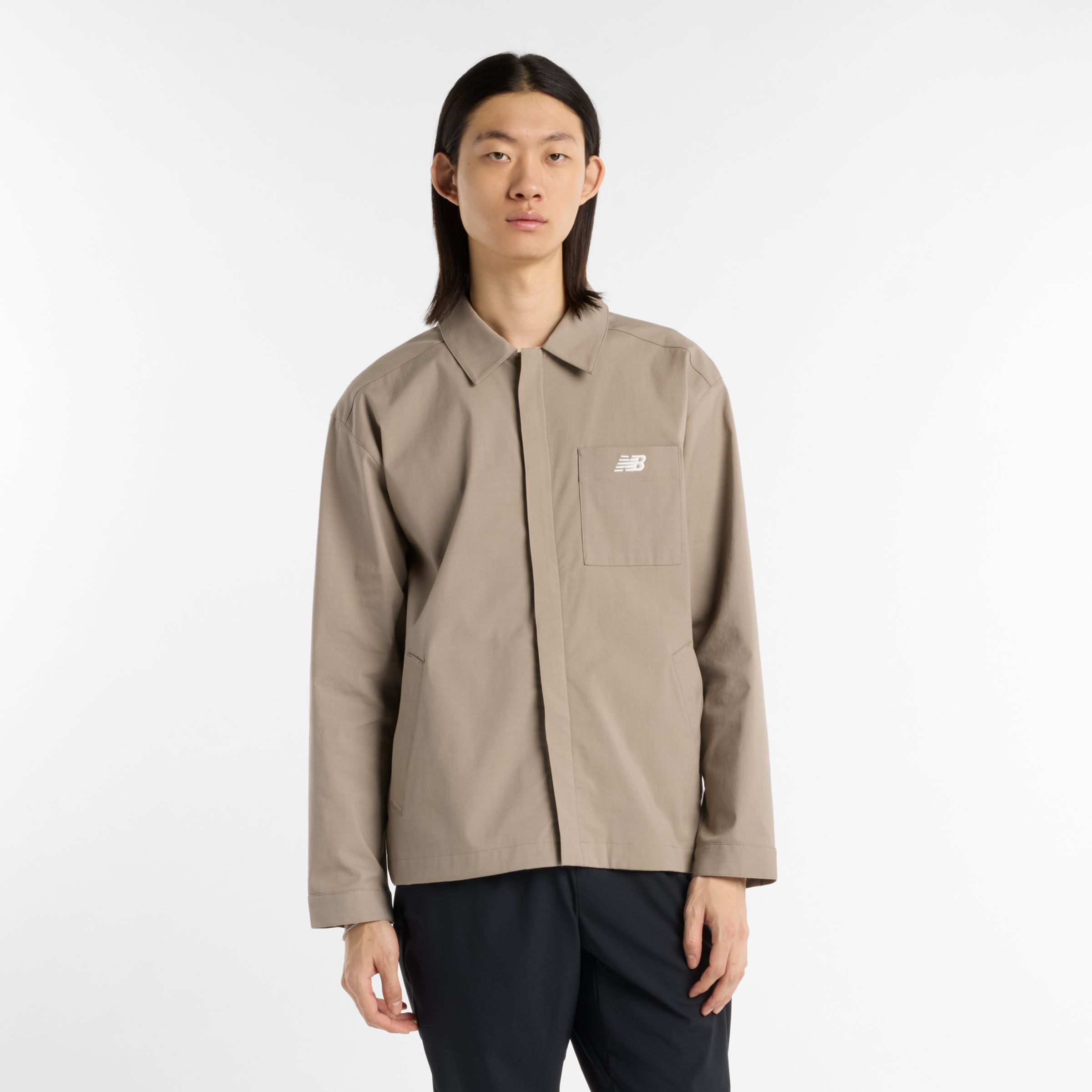 

New Balance Men's Coaches Twill Jacket Brown - Brown