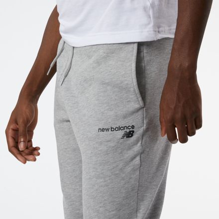 New balance mens slim fleece pants athletic grey hotsell