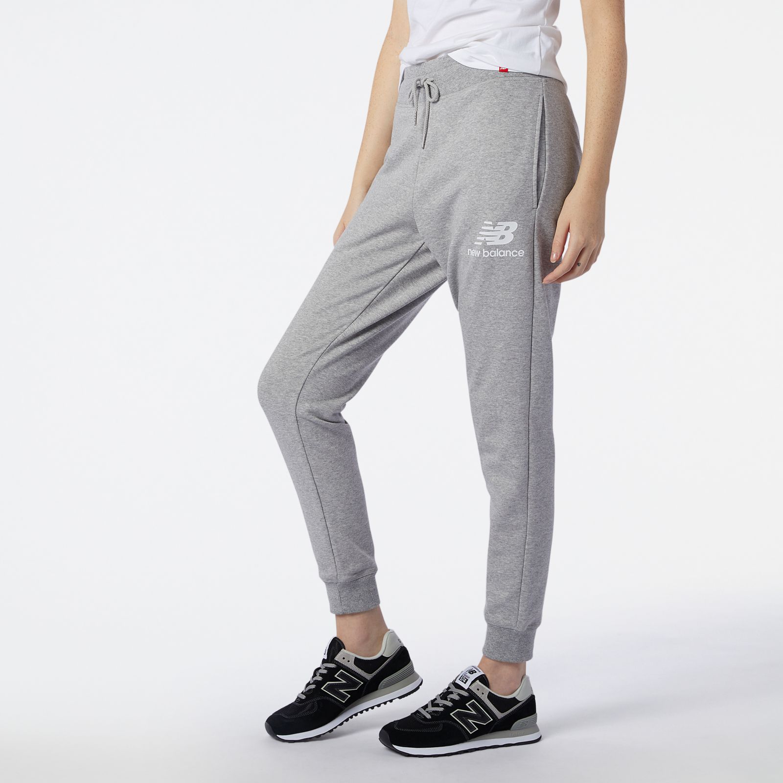 New Balance Pantalón deportivo NB Essentials con logotipo apilado para  hombre