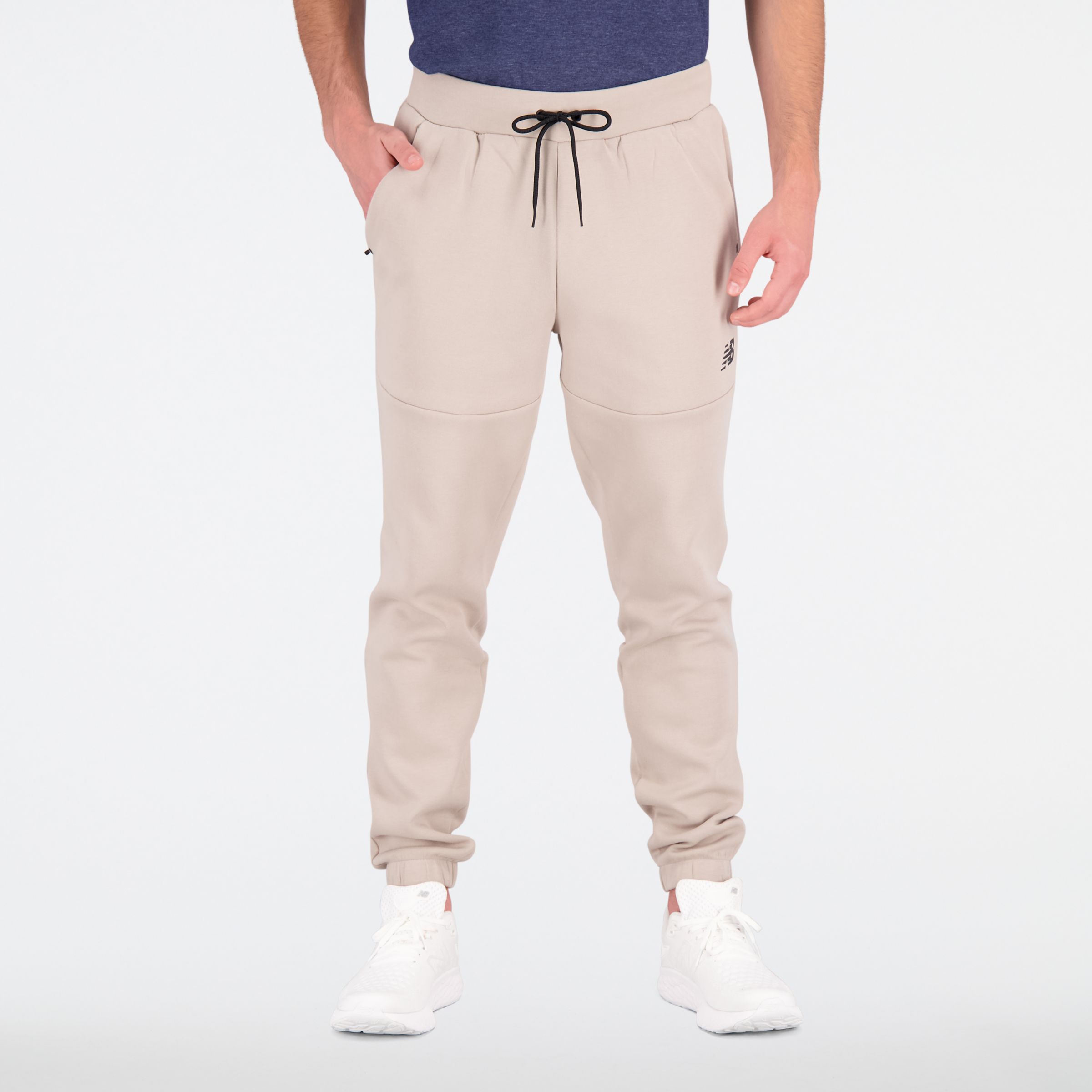 New Balance Homens R.W.Tech Fleece Pant in Cinza, Cotton, Tamanho L
