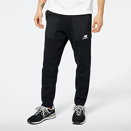 New Balance NB Athletics Quilted Fleece Pant, MP23502BK image number null