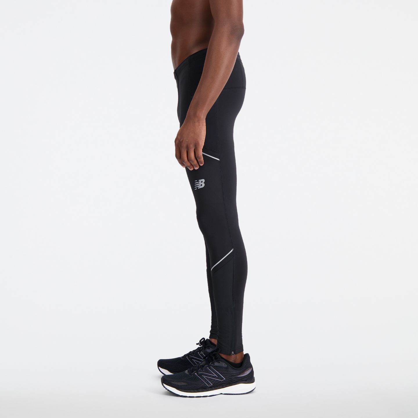 Мужские леггинсы New Balance Impact Run Heat Tight, цвет: Чёрный — фото 3