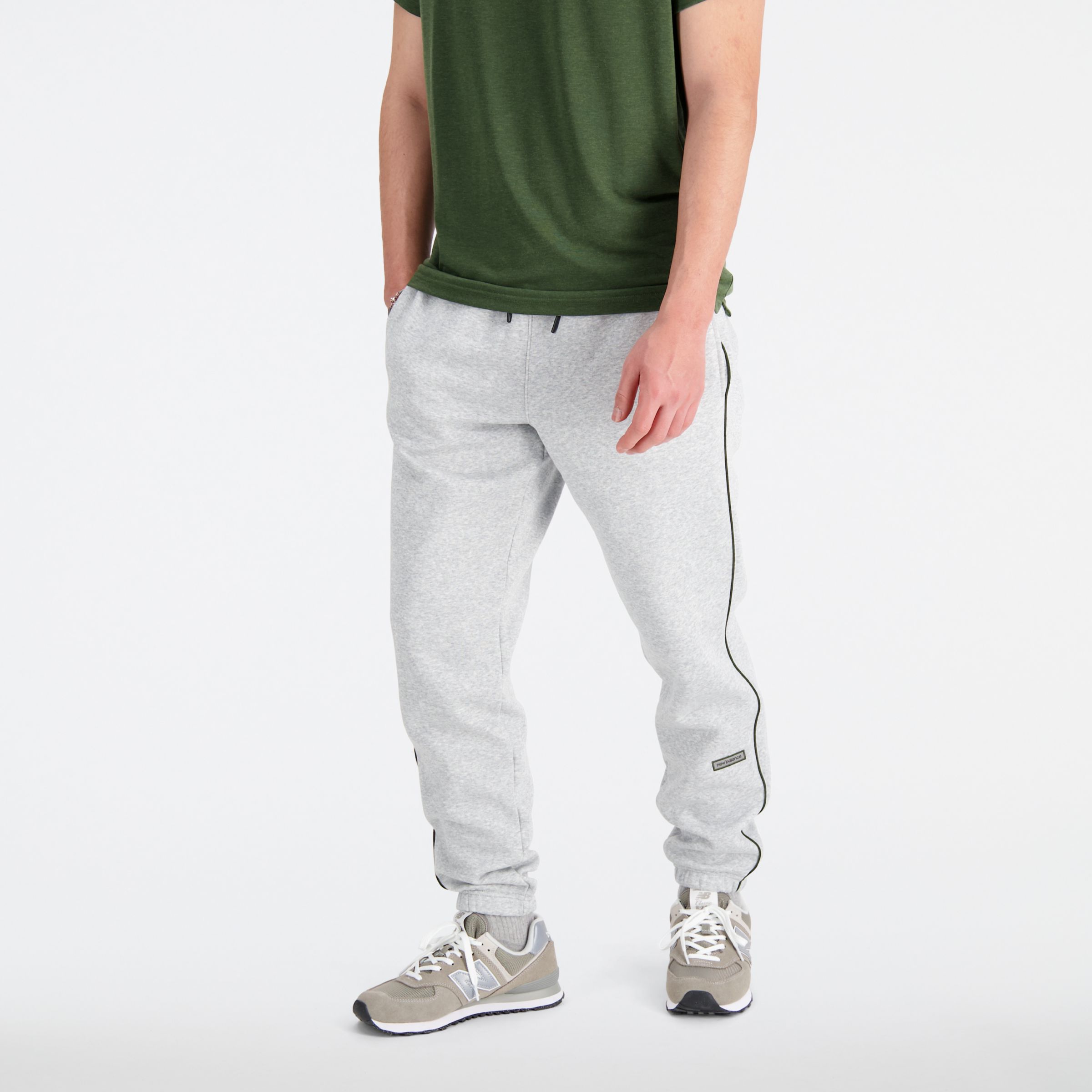New Balance Homme Essentials Winter Pant en Gris, Coton, Taille XS