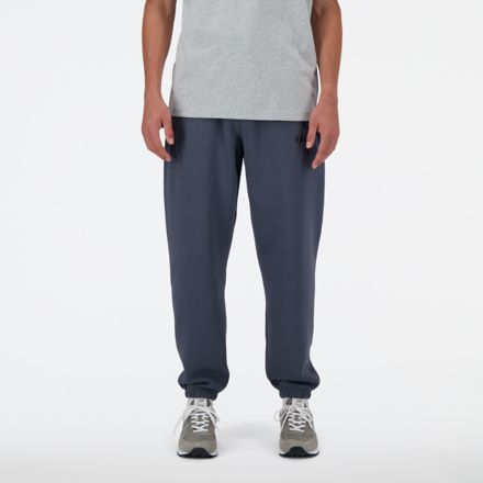 New Balance collegiate joggers in grey and yellow