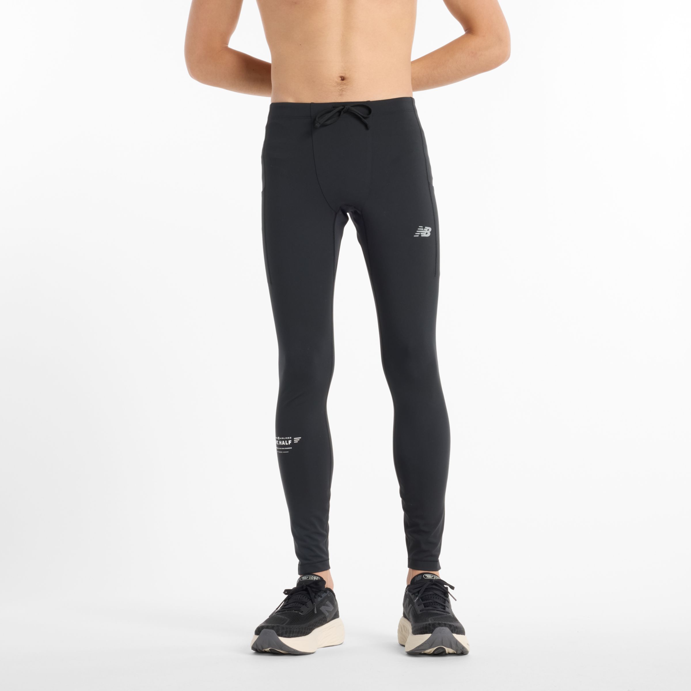 

New Balance Men's United Airlines NYC Half NB Sleek Pocket Tight Black - Black