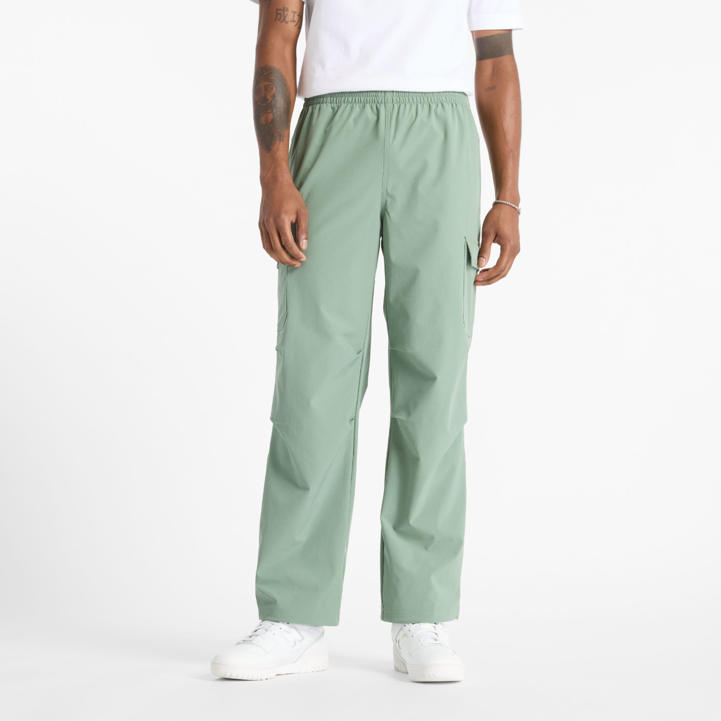 New Balance Men's Ripstop Cargo Pant in Green Polywoven, size X-Small