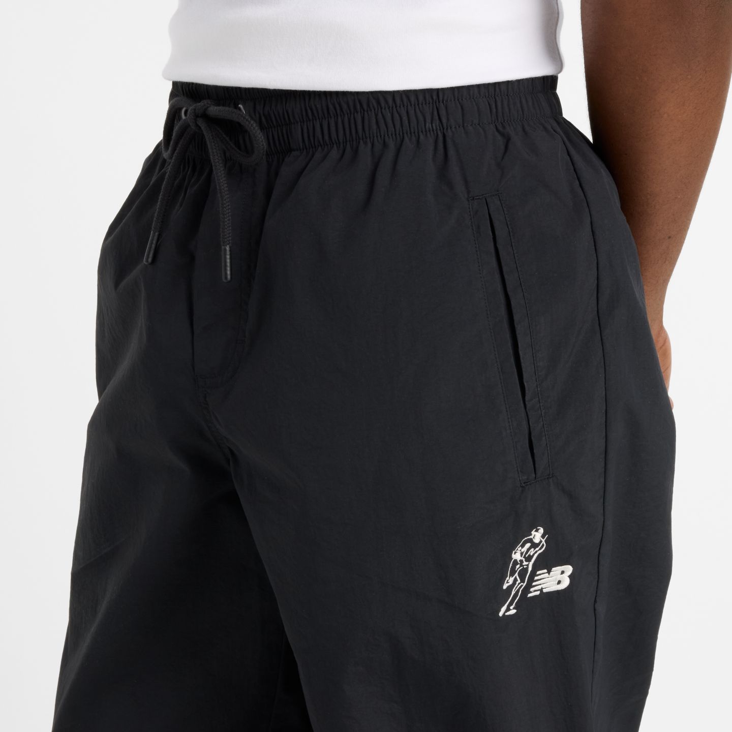 Мужские брюки New Balance Shohei Signature Woven Nylon Pant, цвет: Чёрный — фото 7