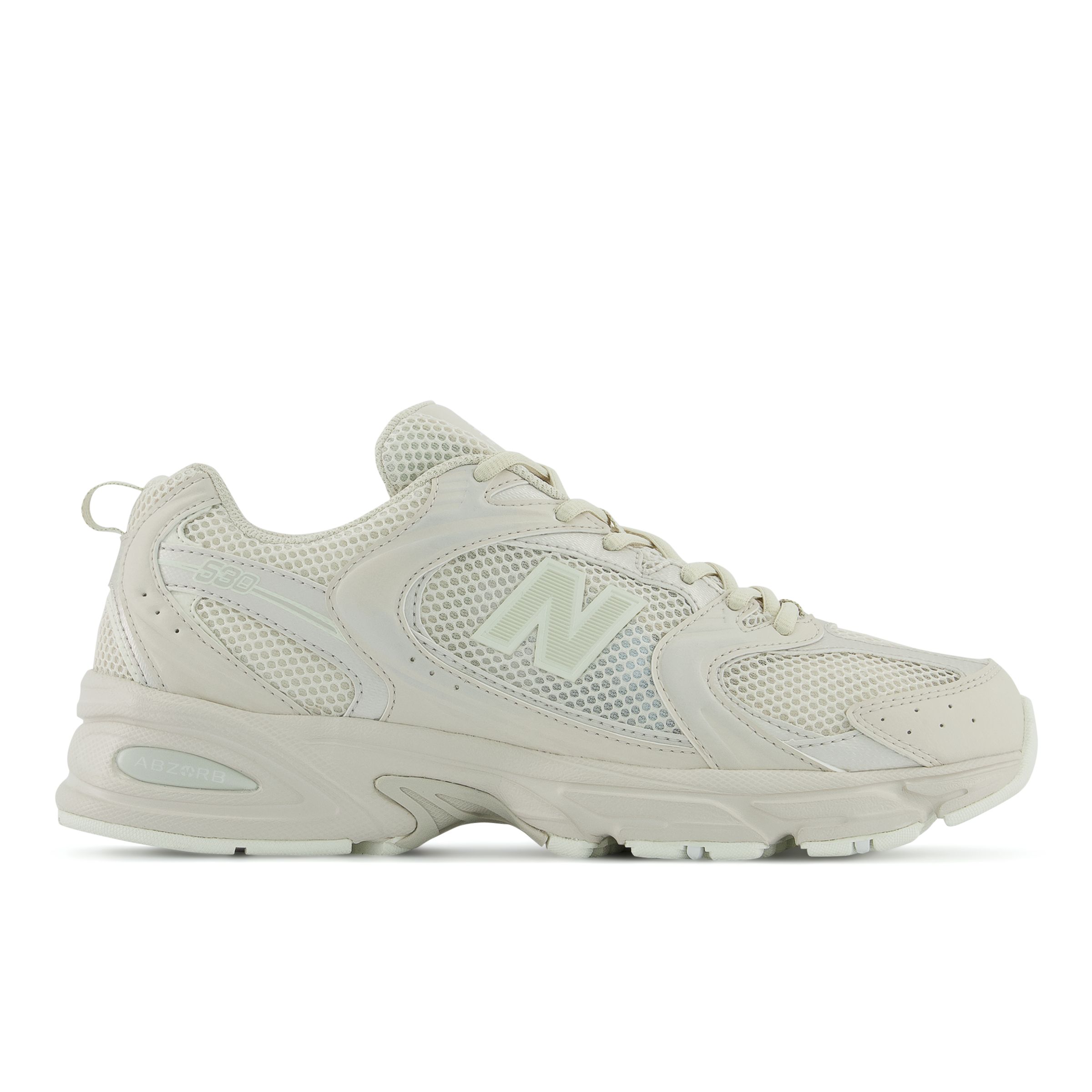 New Balance Unisex 530 in Beige/White Synthetic, size 10