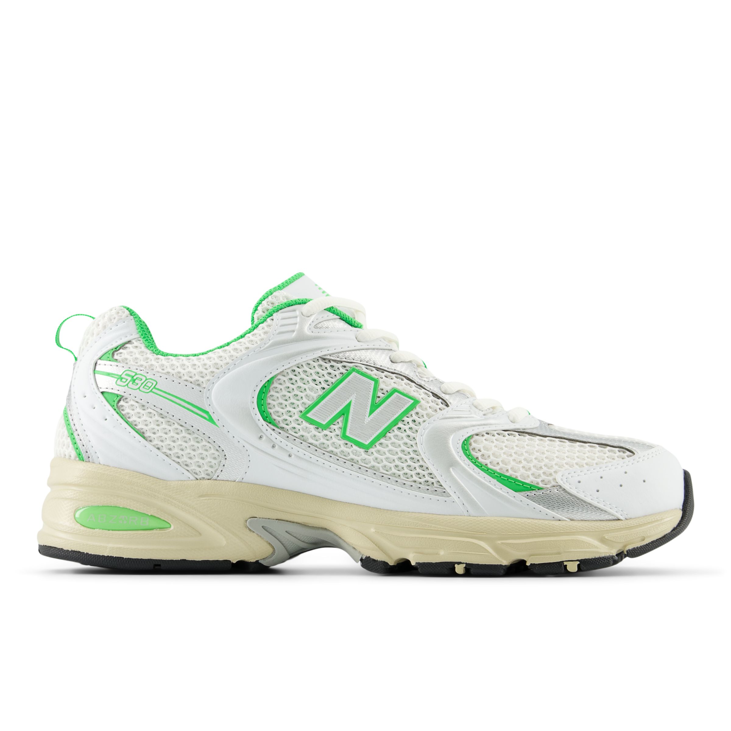 

New Balance Unisex 530 White/Green - White/Green