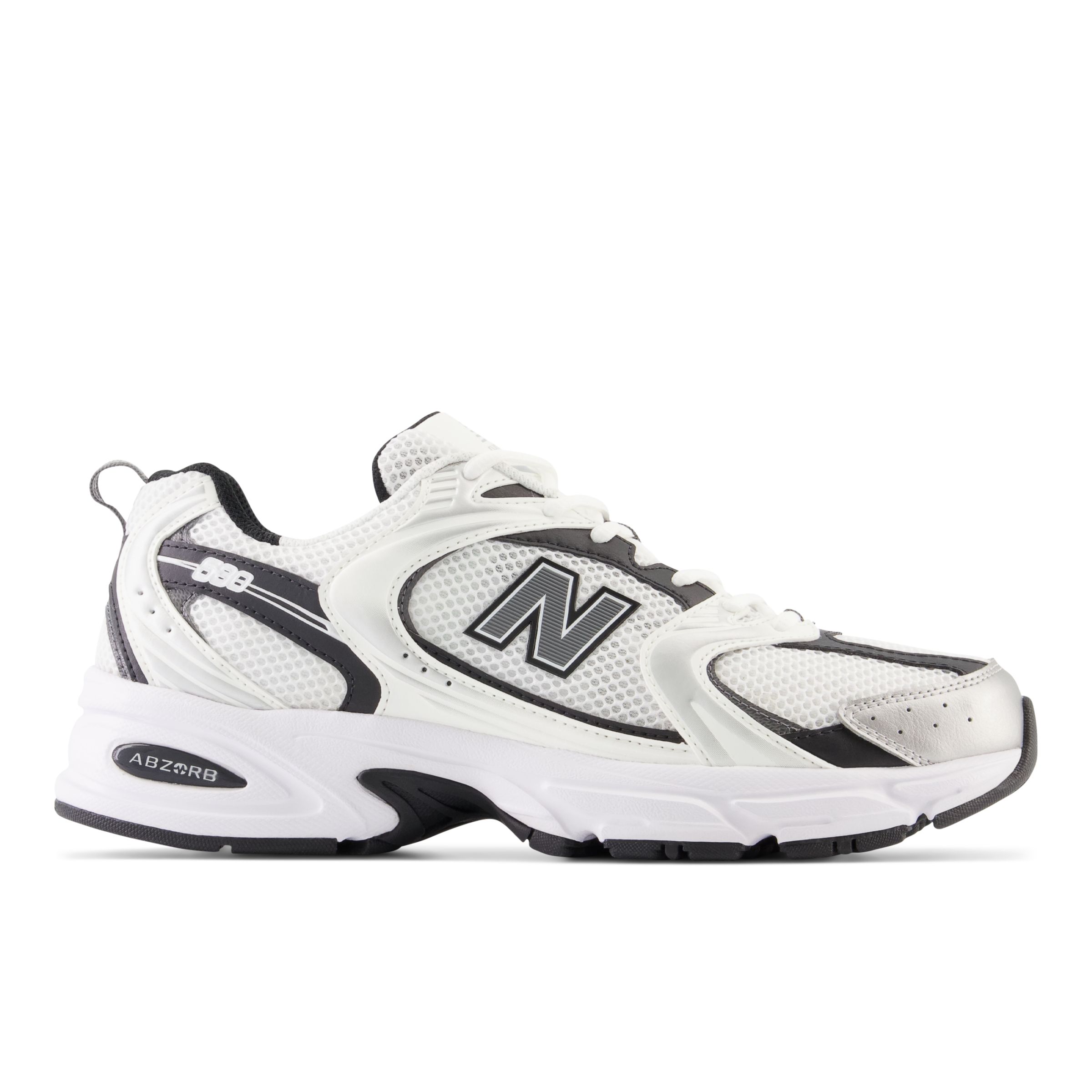

New Balance Unisexe 530 en Blanc/Gris/Noir, Synthetic, Taille 42.5 Large