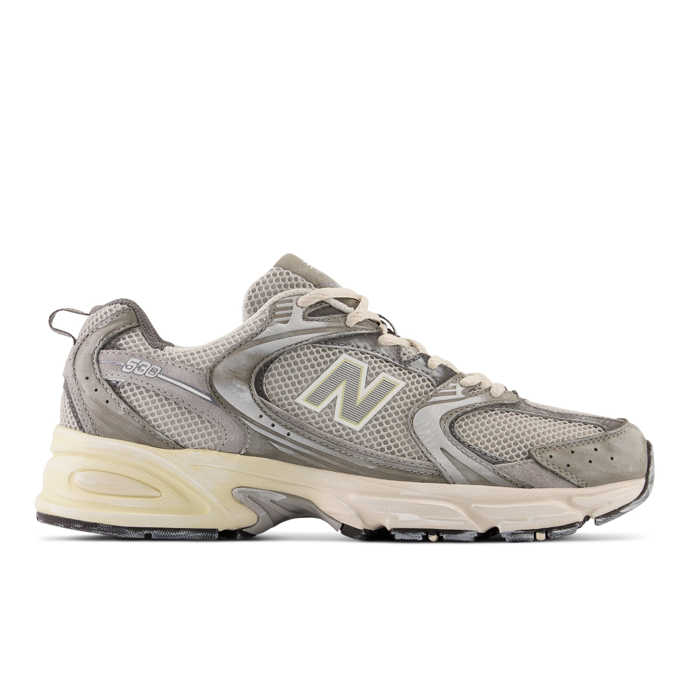 New Balance Unisex 530 in Grey Suede/Mesh, size 6.5