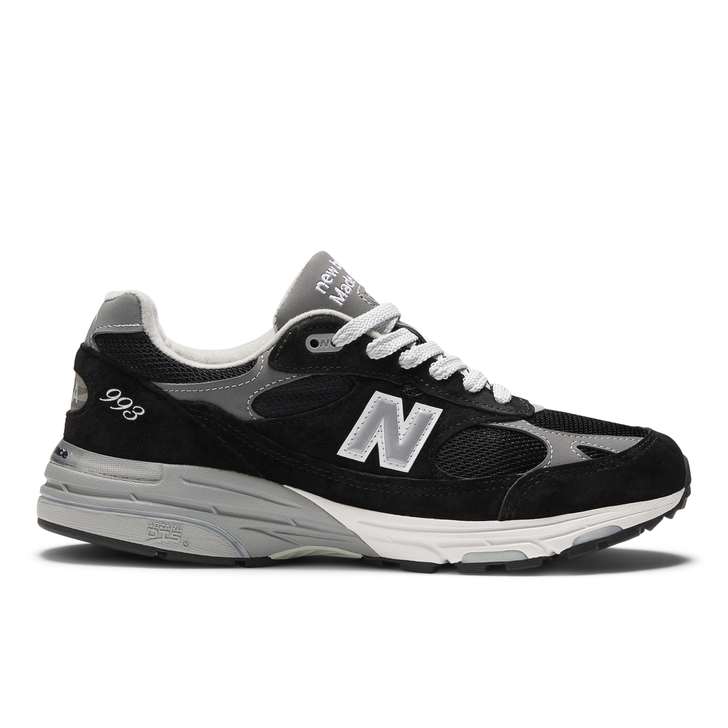 New Balance Men's Made in USA 993 Core in Black/Grey Suede, size 10