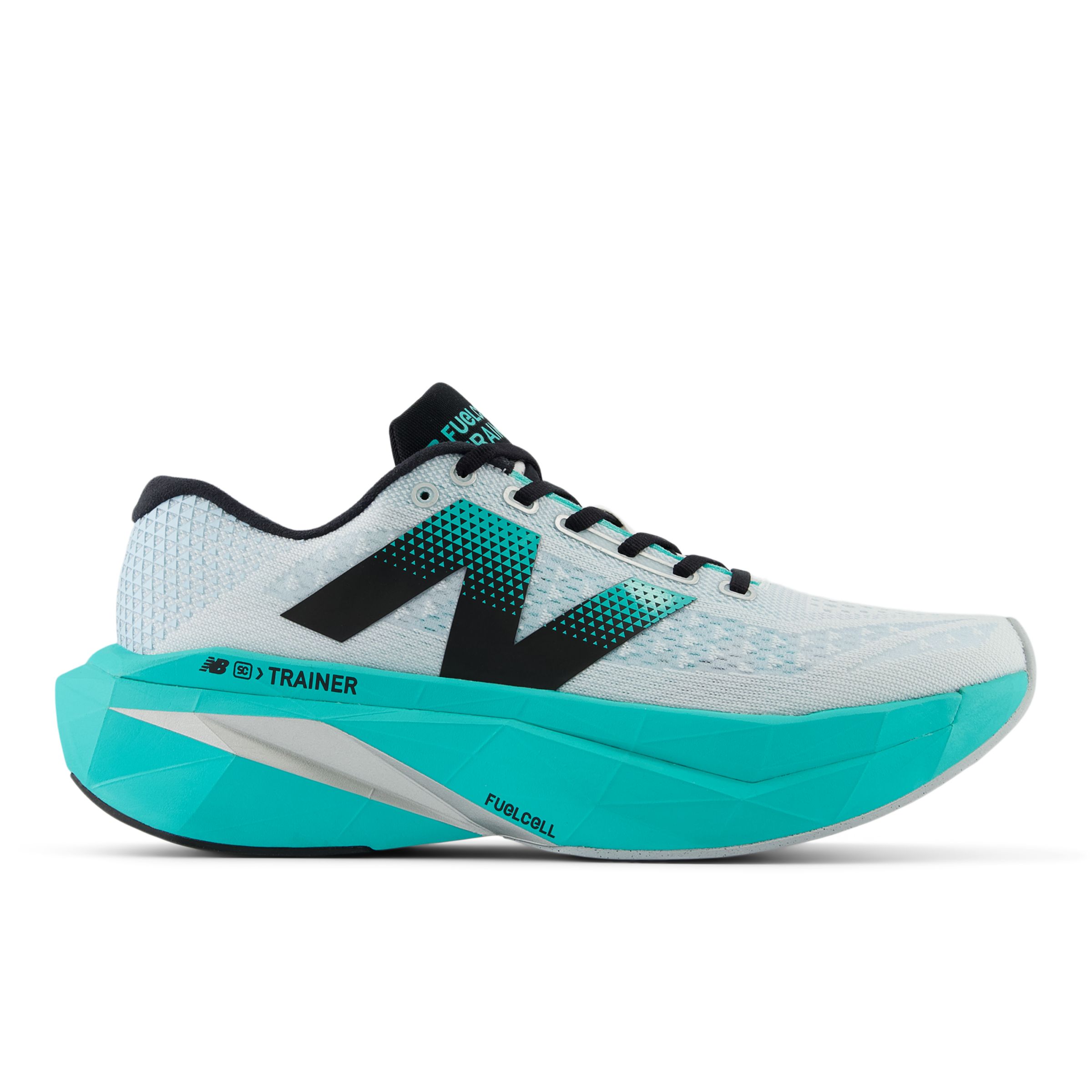 New Balance Men's FuelCell SuperComp Trainer v3 in White/Green Synthetic, size 12