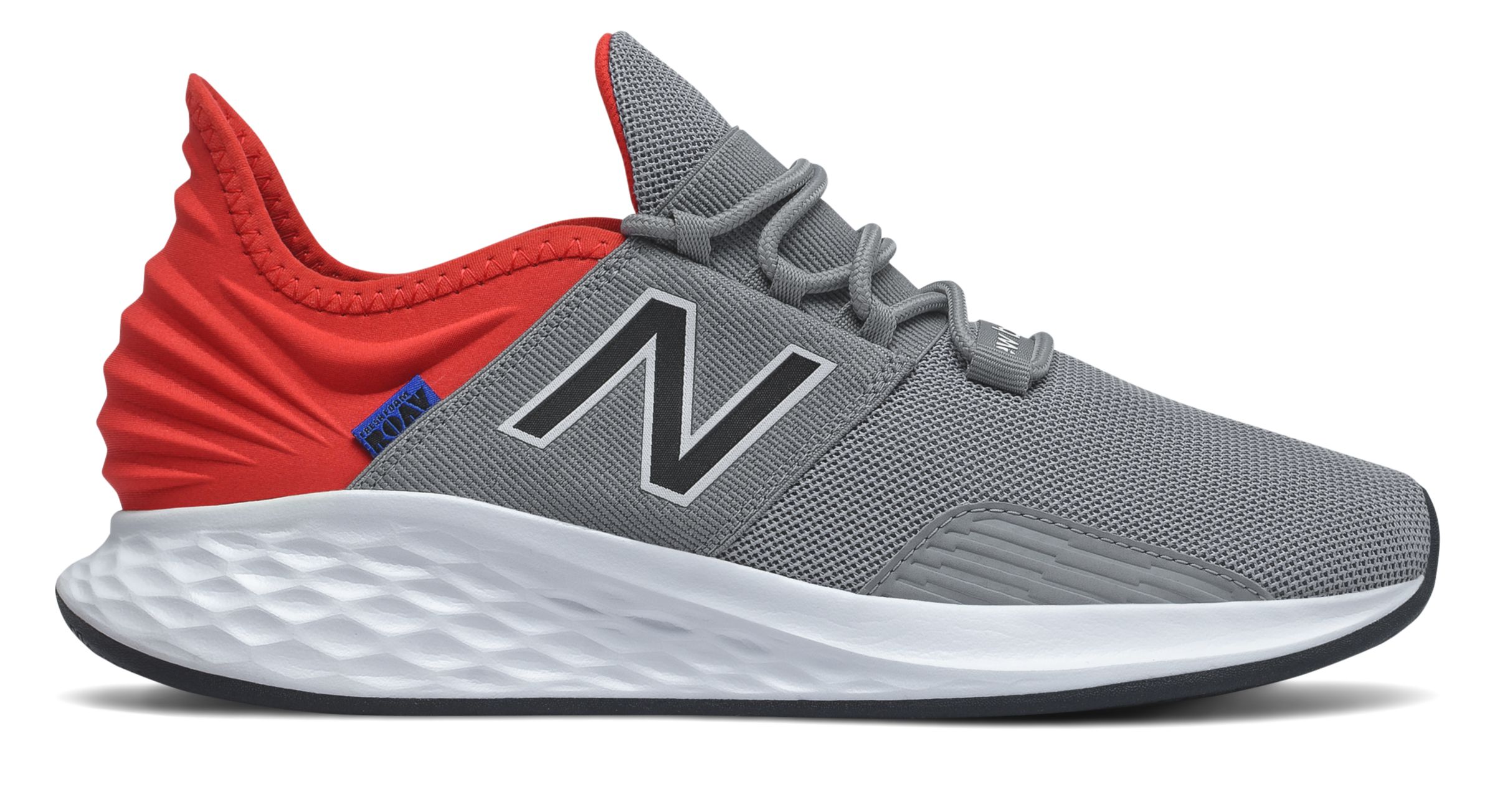 

New Balance Men's Fresh Foam Roav Grey/Red/Black - Grey/Red/Black